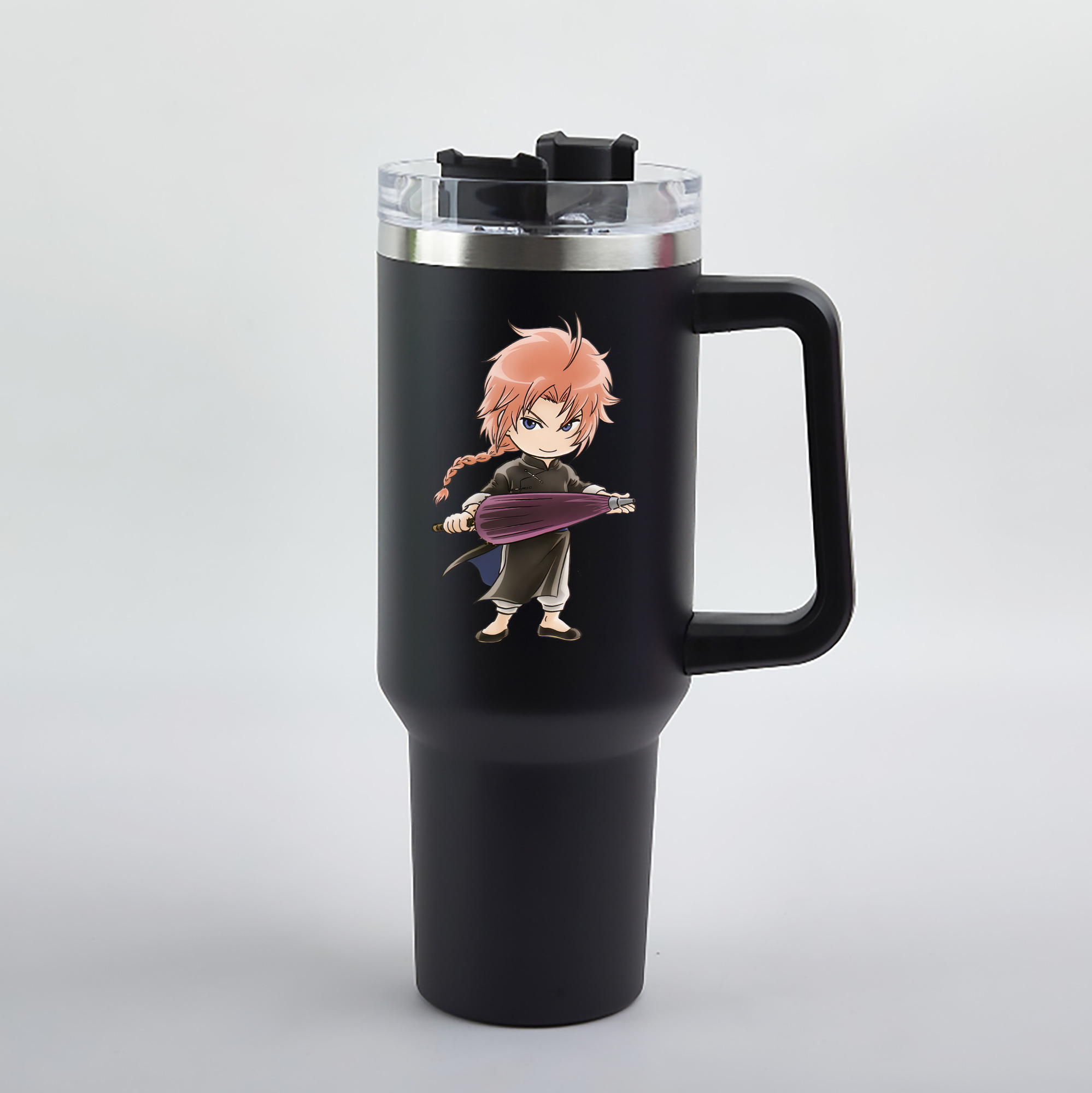 （画像用） ぎんたま 坂田銀時（さかたぎんとき） 神楽 志村新八（しむら しんぱち） GINTAMA Sakata Gintoki Kagura Shimura Shinpachi 1200mL車用タンブラー（カラープリント）