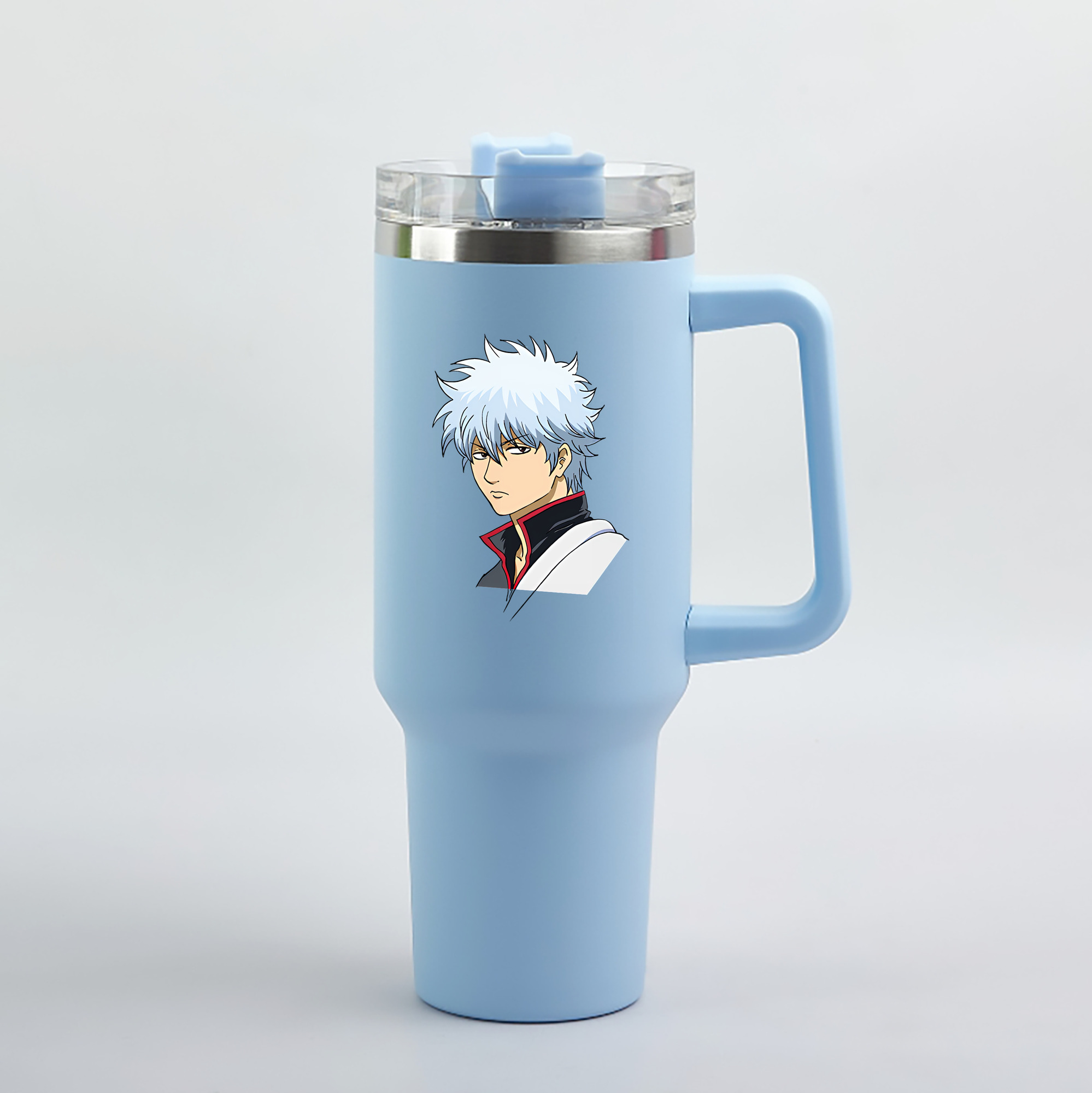 （画像用） ぎんたま 坂田銀時（さかたぎんとき） 神楽 志村新八（しむら しんぱち） GINTAMA Sakata Gintoki Kagura Shimura Shinpachi 1200mL車用タンブラー（カラープリント）