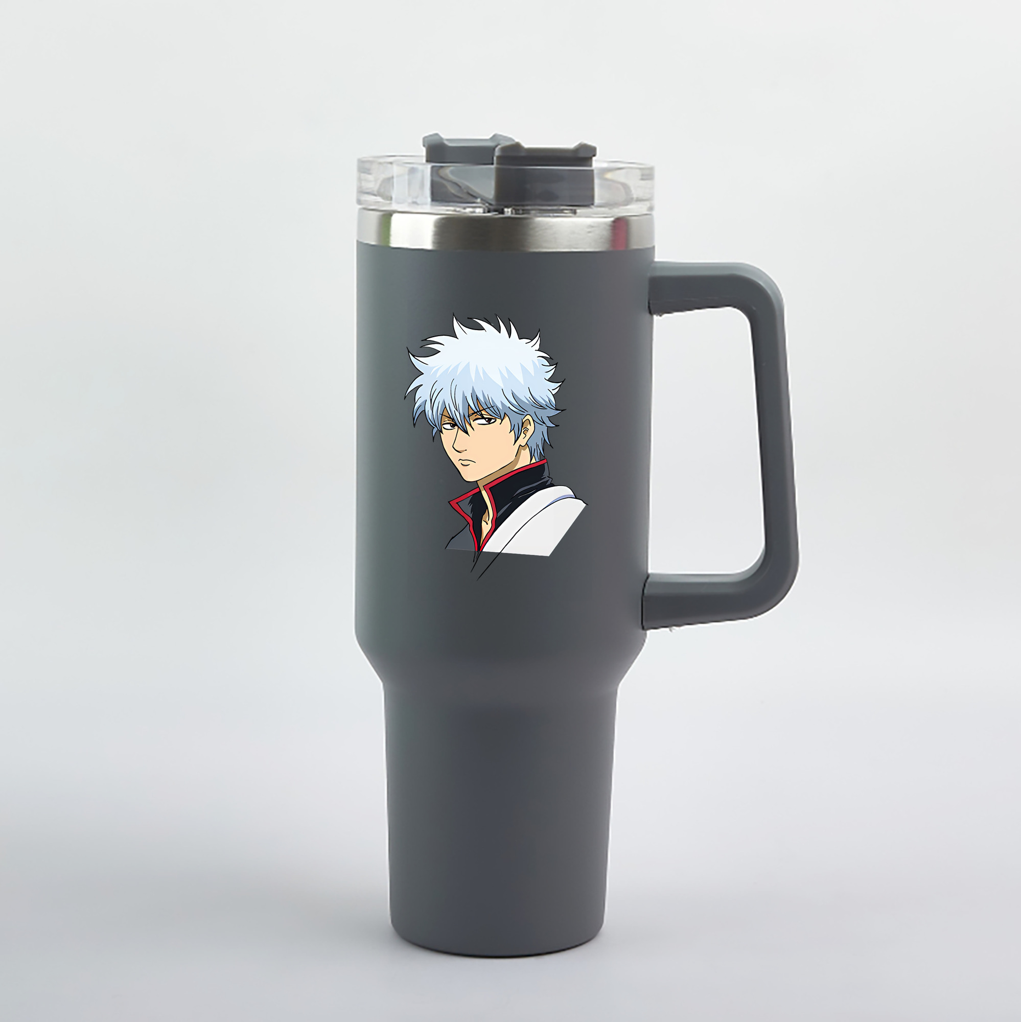 （画像用） ぎんたま 坂田銀時（さかたぎんとき） 神楽 志村新八（しむら しんぱち） GINTAMA Sakata Gintoki Kagura Shimura Shinpachi 1200mL車用タンブラー（カラープリント）