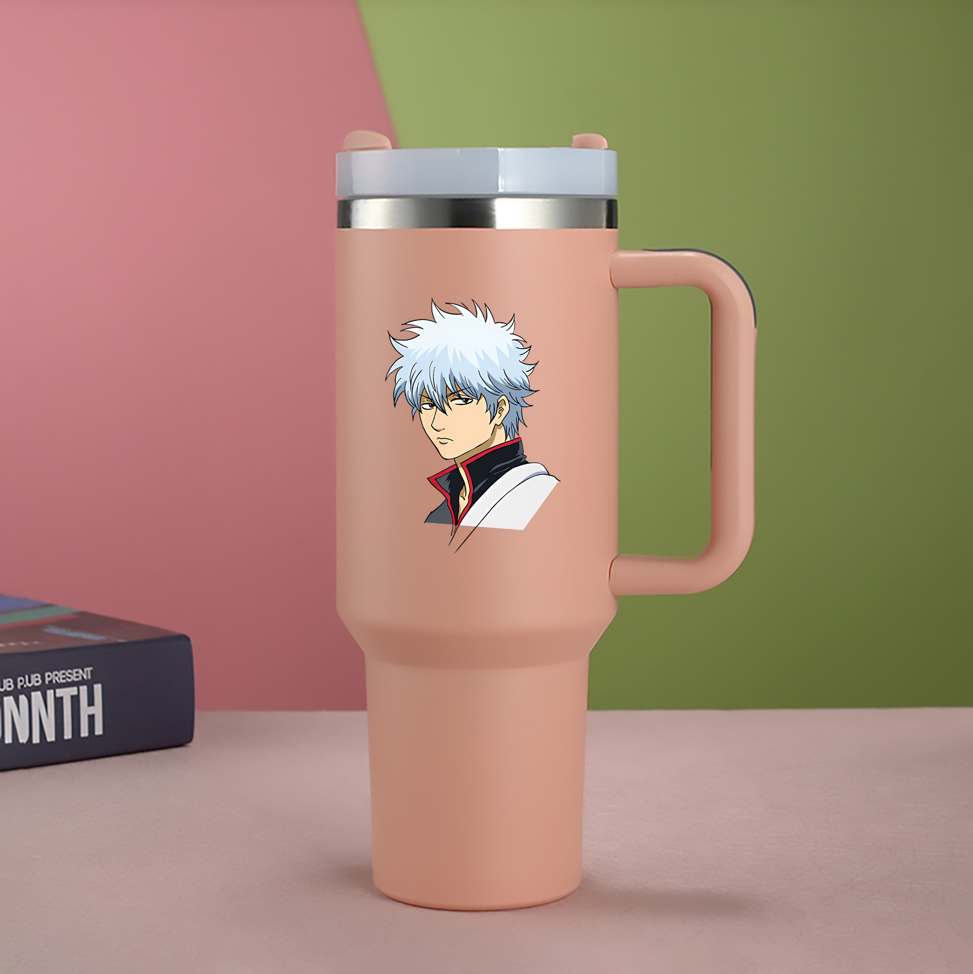 （画像用） ぎんたま 坂田銀時（さかたぎんとき） 神楽 志村新八（しむら しんぱち） GINTAMA Sakata Gintoki Kagura Shimura Shinpachi 1200mL車用タンブラー（カラープリント）