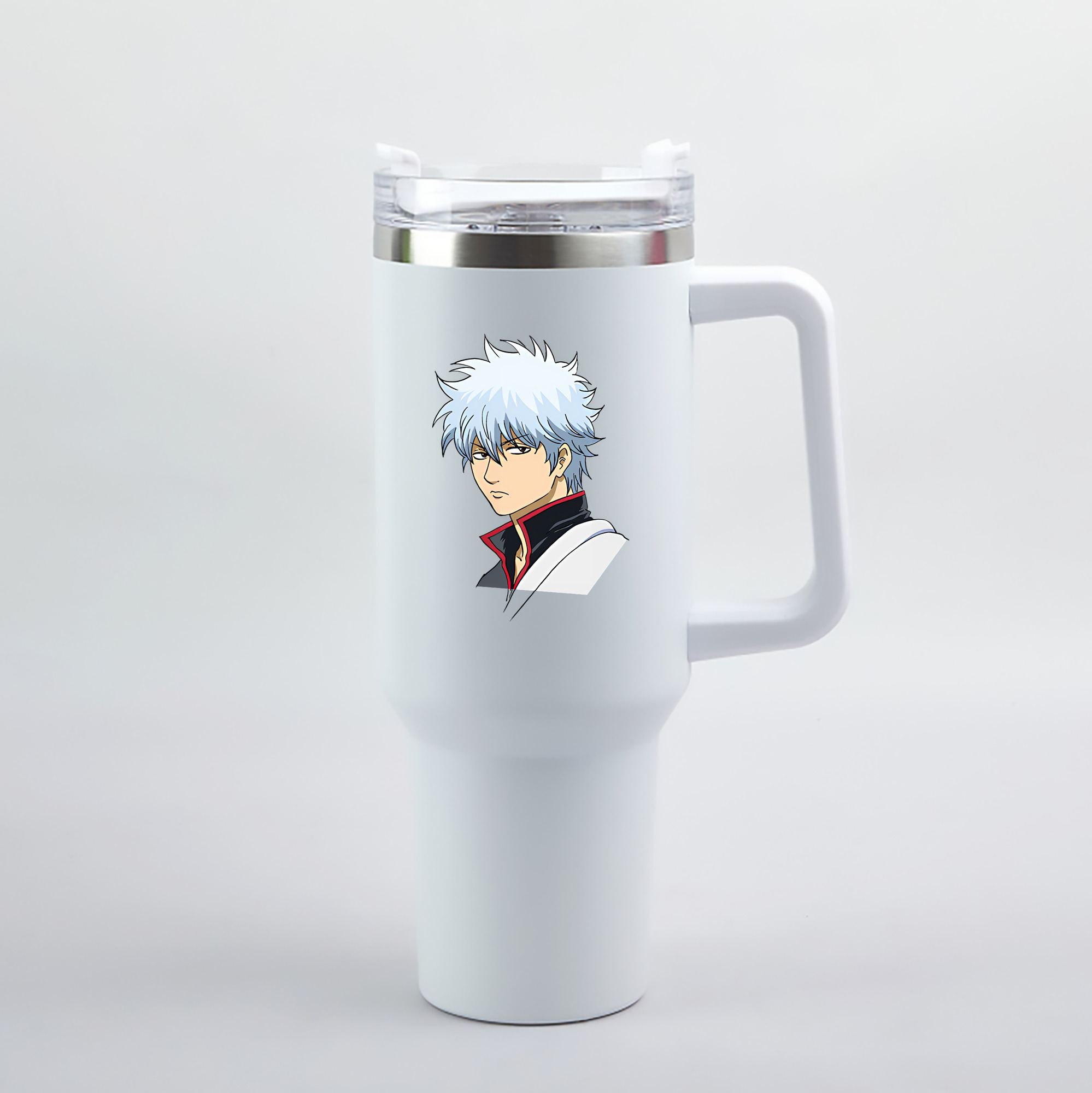 （画像用） ぎんたま 坂田銀時（さかたぎんとき） 神楽 志村新八（しむら しんぱち） GINTAMA Sakata Gintoki Kagura Shimura Shinpachi 1200mL車用タンブラー（カラープリント）