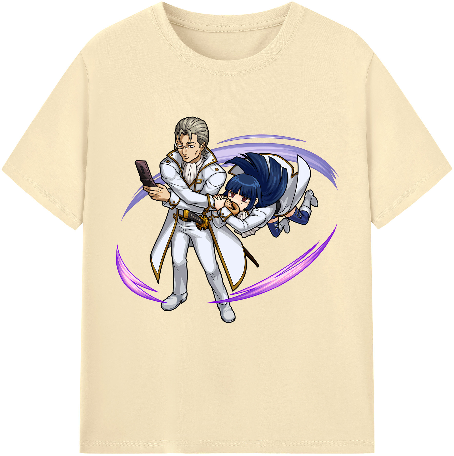 （画像用） ぎんたま 坂田銀時（さかたぎんとき） 神楽 志村新八（しむら しんぱち） GINTAMA Sakata Gintoki Kagura Shimura Shinpachi 綿100％半袖Tシャツ（フロントプリント）