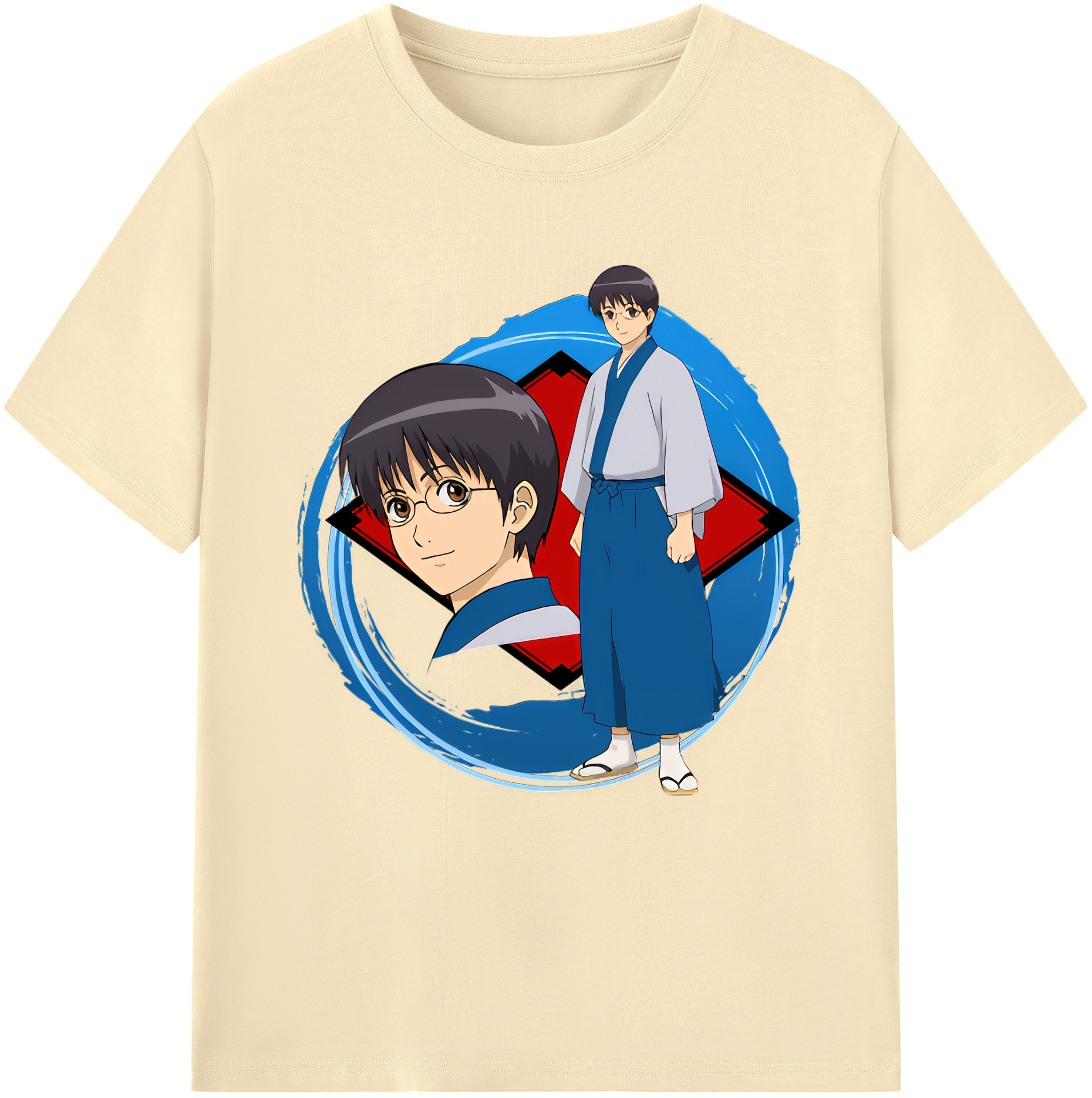 （画像用） ぎんたま 坂田銀時（さかたぎんとき） 神楽 志村新八（しむら しんぱち） GINTAMA Sakata Gintoki Kagura Shimura Shinpachi 綿100％半袖Tシャツ（フロントプリント）