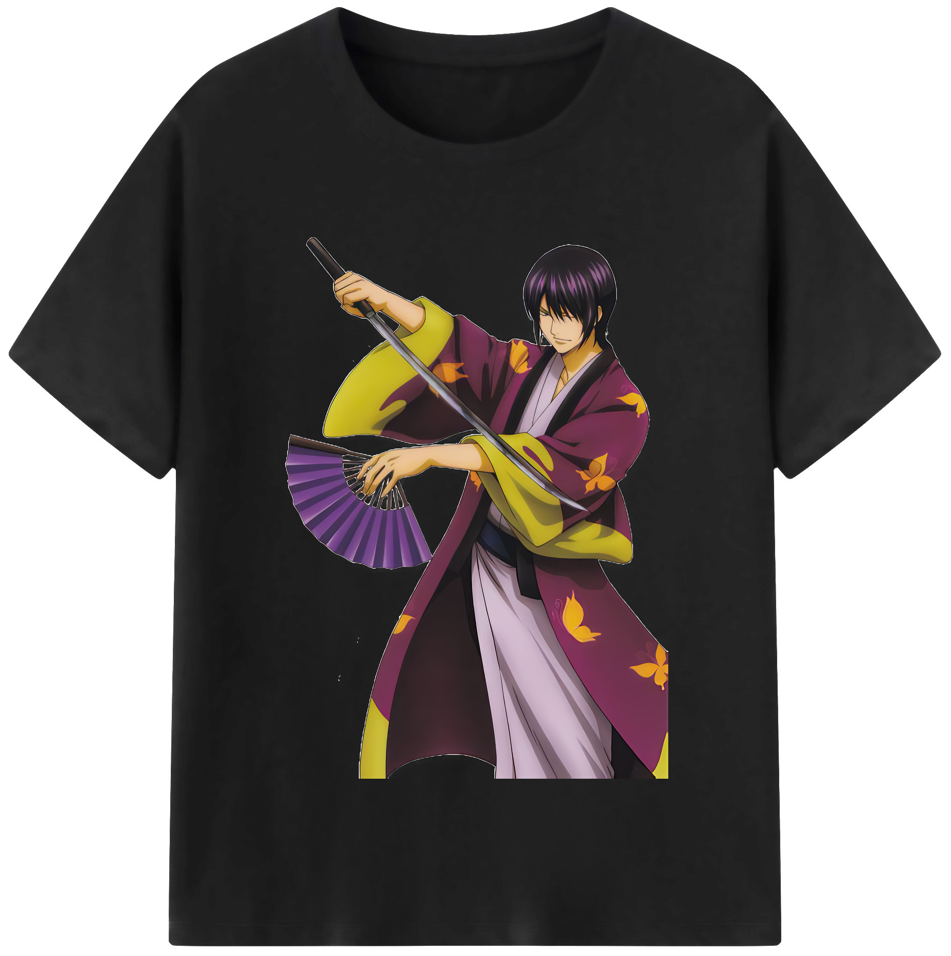 （画像用） ぎんたま 坂田銀時（さかたぎんとき） 神楽 志村新八（しむら しんぱち） GINTAMA Sakata Gintoki Kagura Shimura Shinpachi 綿100％半袖Tシャツ（フロントプリント）