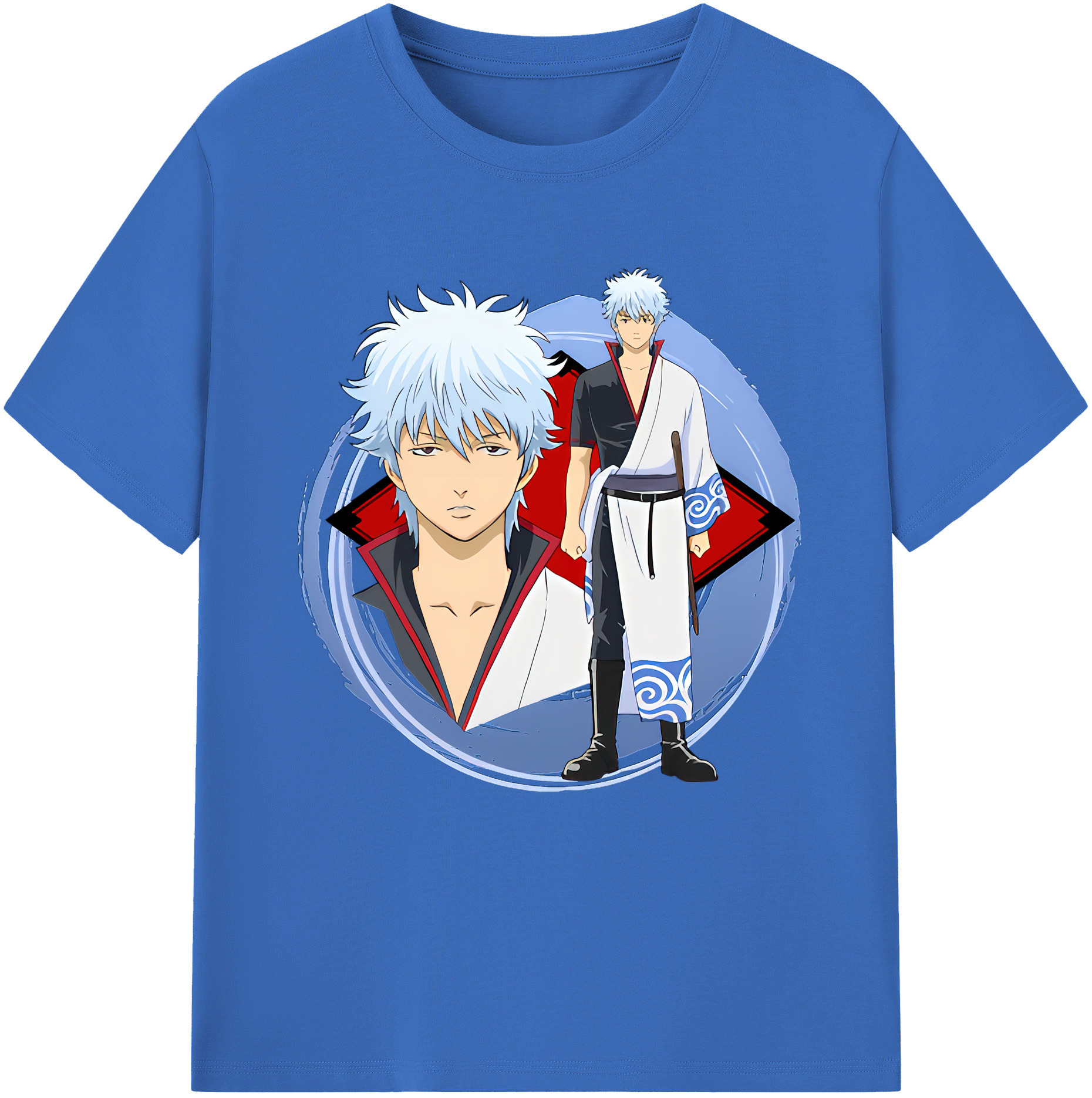 （画像用） ぎんたま 坂田銀時（さかたぎんとき） 神楽 志村新八（しむら しんぱち） GINTAMA Sakata Gintoki Kagura Shimura Shinpachi 綿100％半袖Tシャツ（フロントプリント）