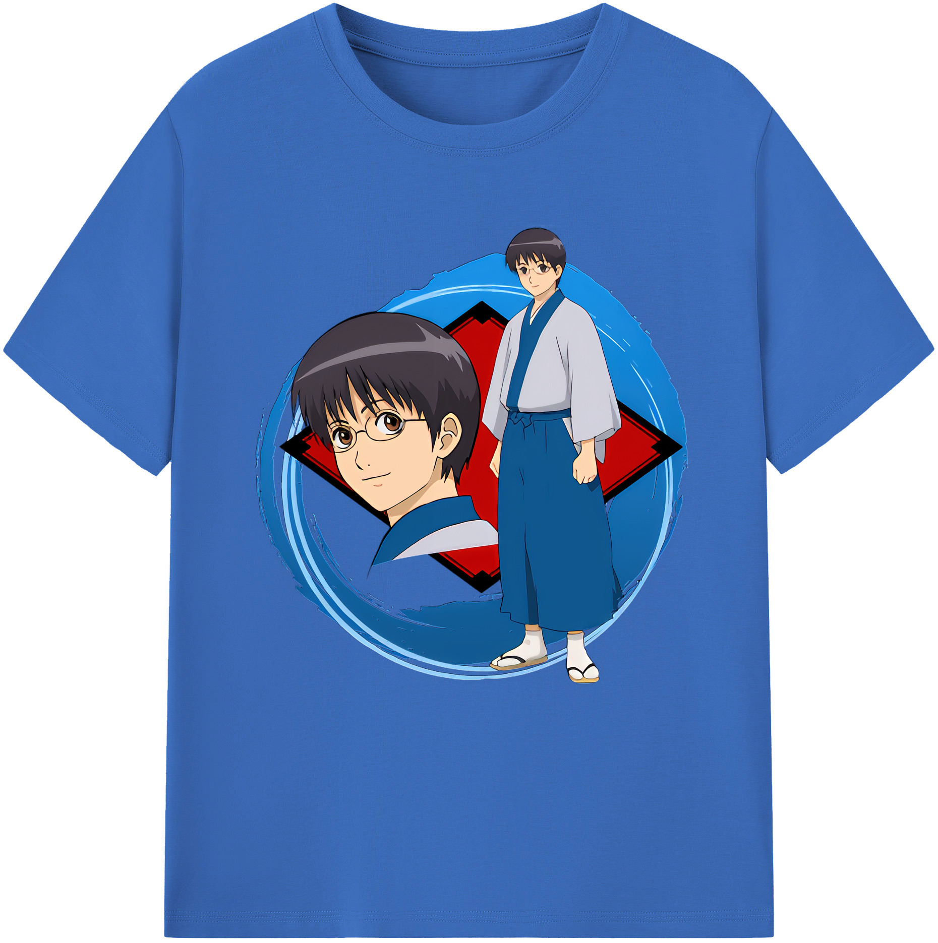 （画像用） ぎんたま 坂田銀時（さかたぎんとき） 神楽 志村新八（しむら しんぱち） GINTAMA Sakata Gintoki Kagura Shimura Shinpachi 綿100％半袖Tシャツ（フロントプリント）