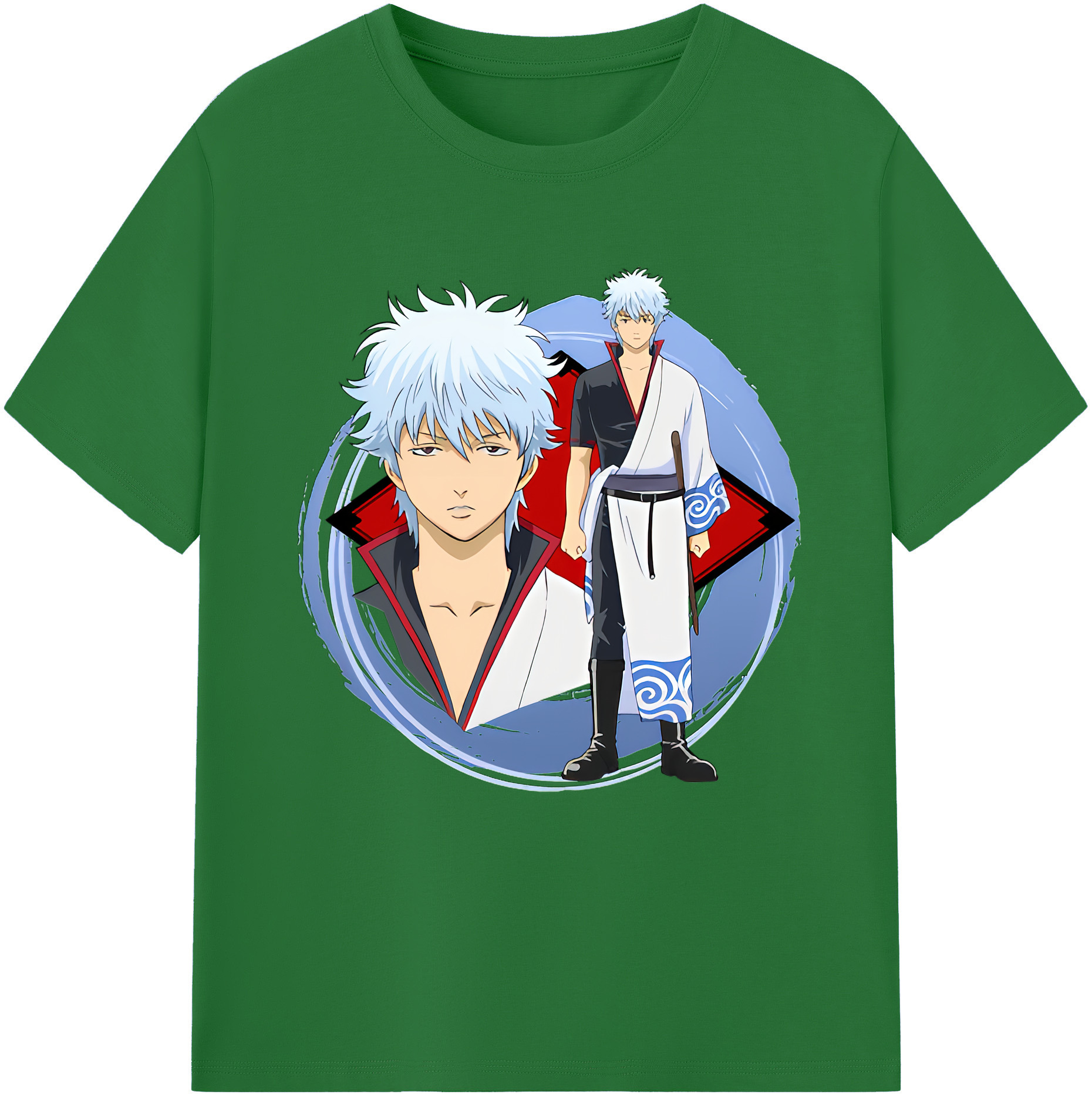 （画像用） ぎんたま 坂田銀時（さかたぎんとき） 神楽 志村新八（しむら しんぱち） GINTAMA Sakata Gintoki Kagura Shimura Shinpachi 綿100％半袖Tシャツ（フロントプリント）