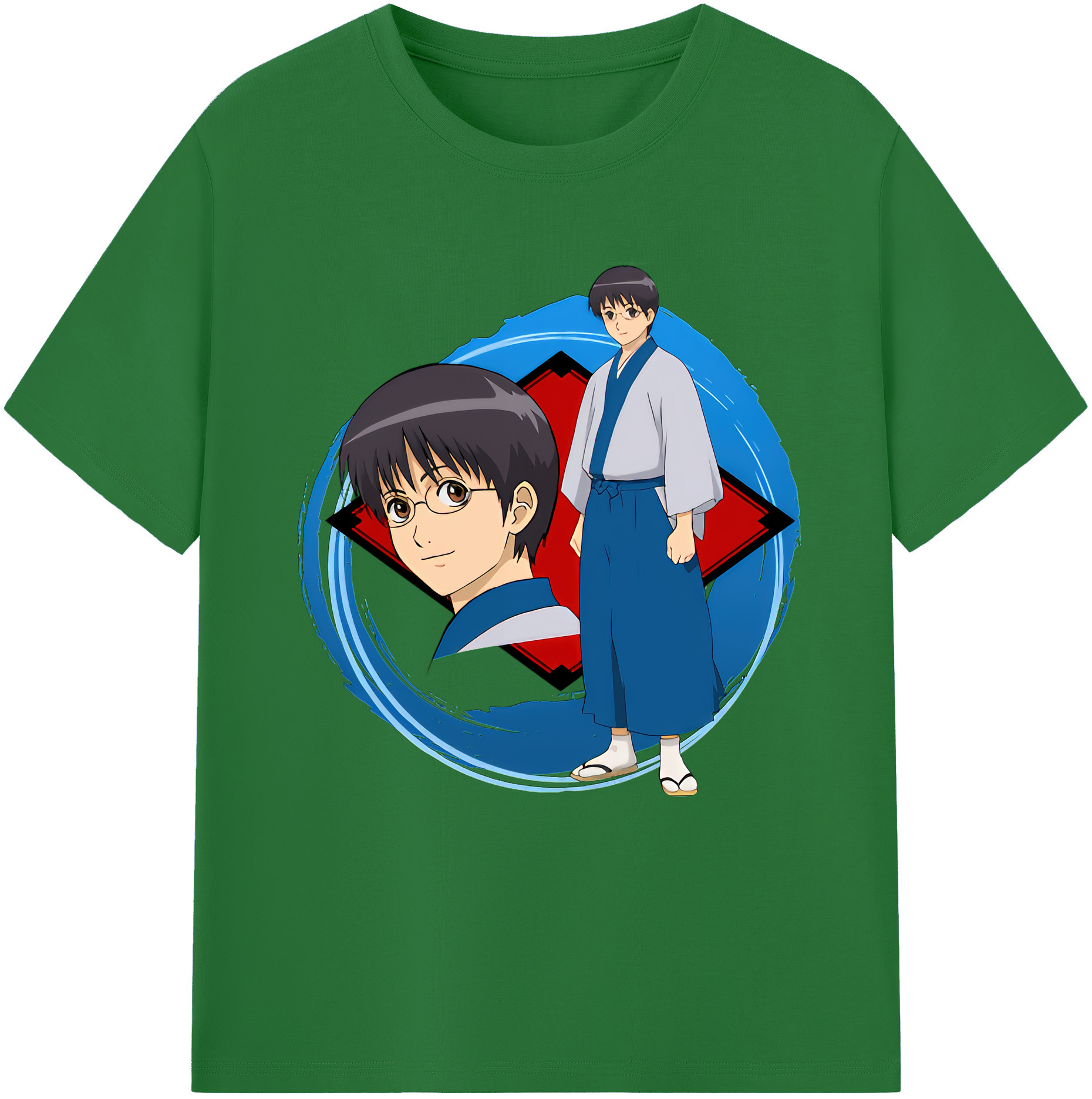 （画像用） ぎんたま 坂田銀時（さかたぎんとき） 神楽 志村新八（しむら しんぱち） GINTAMA Sakata Gintoki Kagura Shimura Shinpachi 綿100％半袖Tシャツ（フロントプリント）