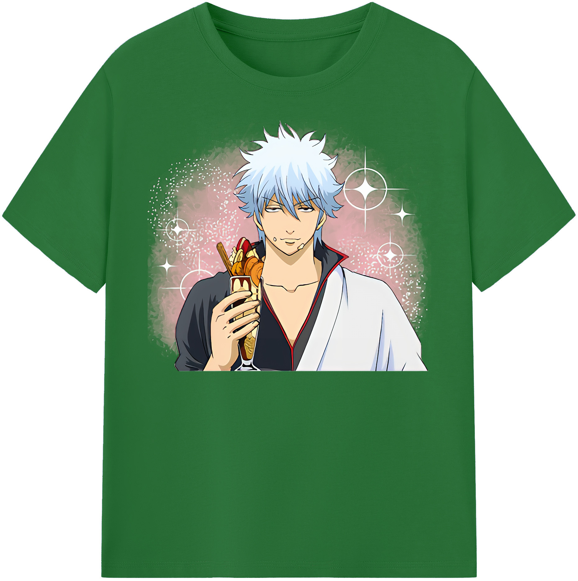 （画像用） ぎんたま 坂田銀時（さかたぎんとき） 神楽 志村新八（しむら しんぱち） GINTAMA Sakata Gintoki Kagura Shimura Shinpachi 綿100％半袖Tシャツ（フロントプリント）