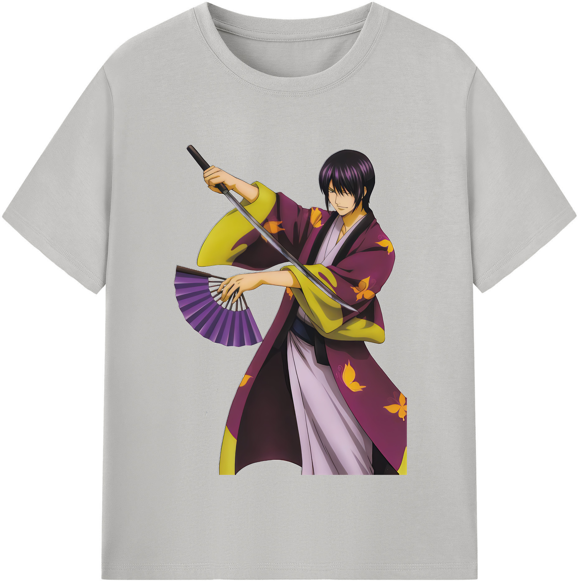 （画像用） ぎんたま 坂田銀時（さかたぎんとき） 神楽 志村新八（しむら しんぱち） GINTAMA Sakata Gintoki Kagura Shimura Shinpachi 綿100％半袖Tシャツ（フロントプリント）