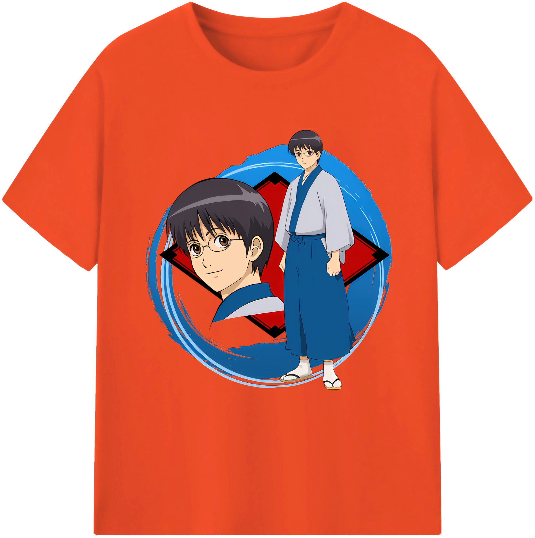 （画像用） ぎんたま 坂田銀時（さかたぎんとき） 神楽 志村新八（しむら しんぱち） GINTAMA Sakata Gintoki Kagura Shimura Shinpachi 綿100％半袖Tシャツ（フロントプリント）