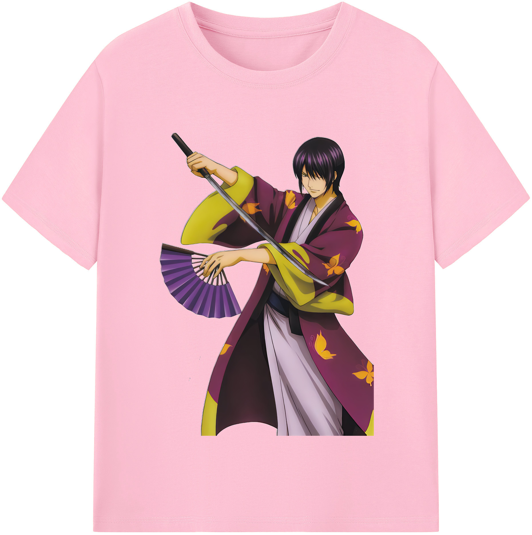 （画像用） ぎんたま 坂田銀時（さかたぎんとき） 神楽 志村新八（しむら しんぱち） GINTAMA Sakata Gintoki Kagura Shimura Shinpachi 綿100％半袖Tシャツ（フロントプリント）