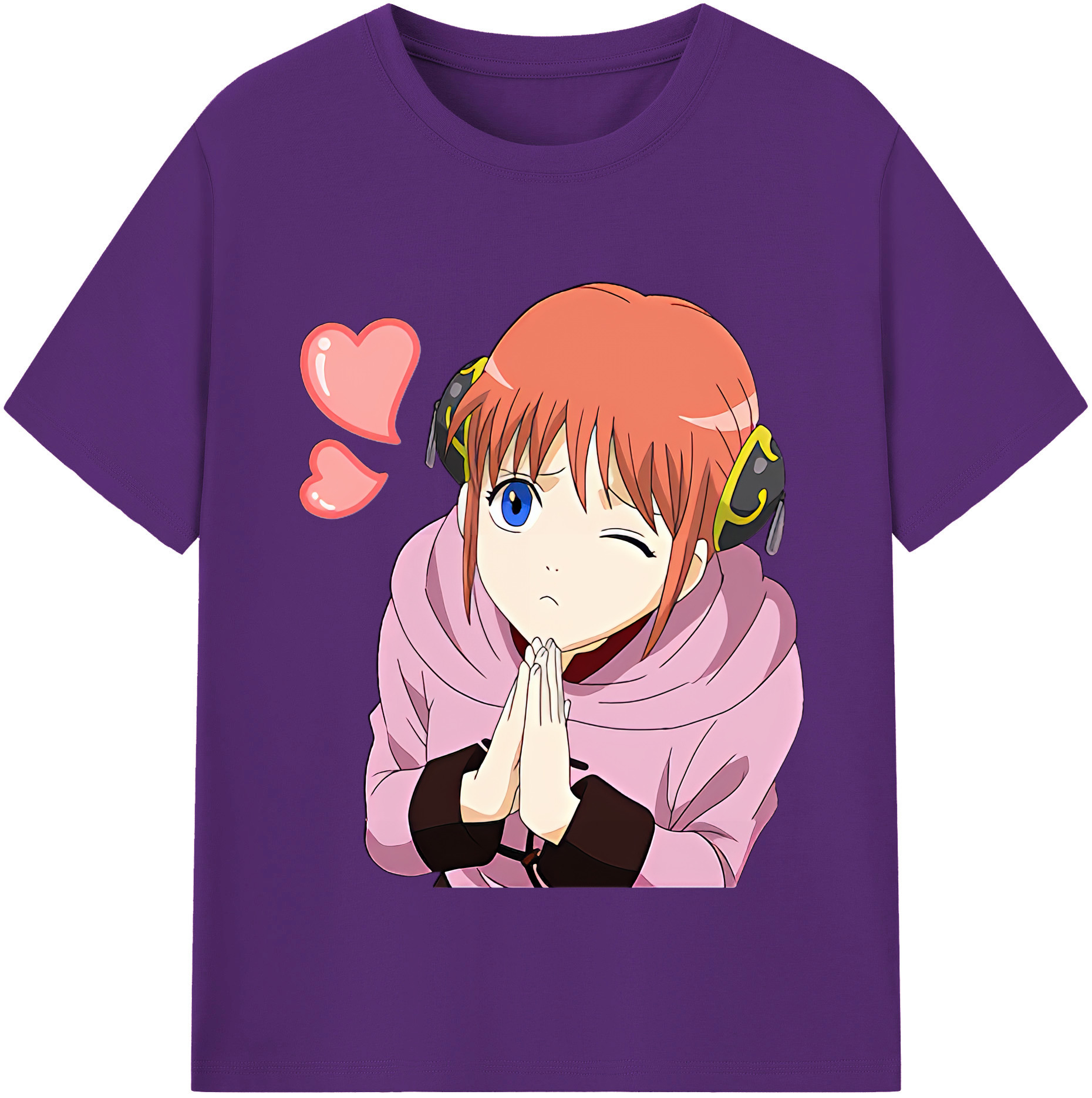 ぎんたま 坂田銀時（さかたぎんとき） 神楽 志村新八（しむら しんぱち） GINTAMA Sakata Gintoki Kagura Shimura Shinpachi 綿100％半袖Tシャツ（フロントプリント）