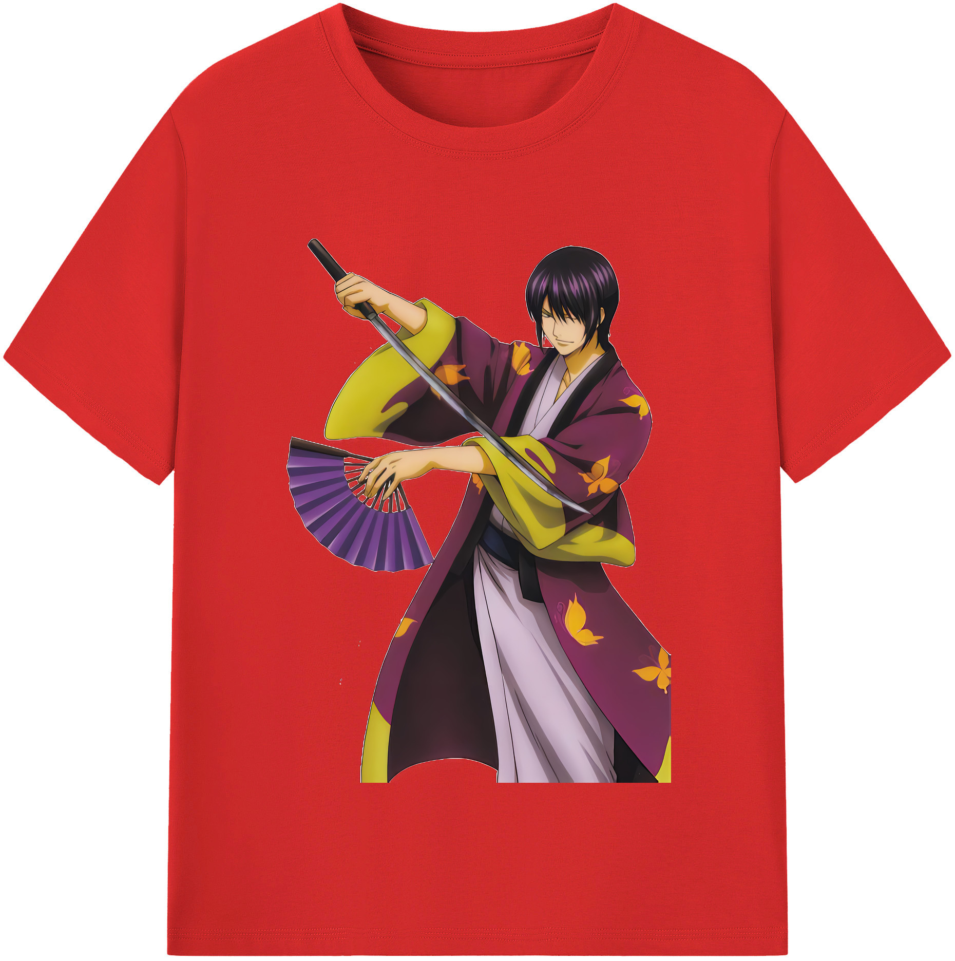 （画像用） ぎんたま 坂田銀時（さかたぎんとき） 神楽 志村新八（しむら しんぱち） GINTAMA Sakata Gintoki Kagura Shimura Shinpachi 綿100％半袖Tシャツ（フロントプリント）