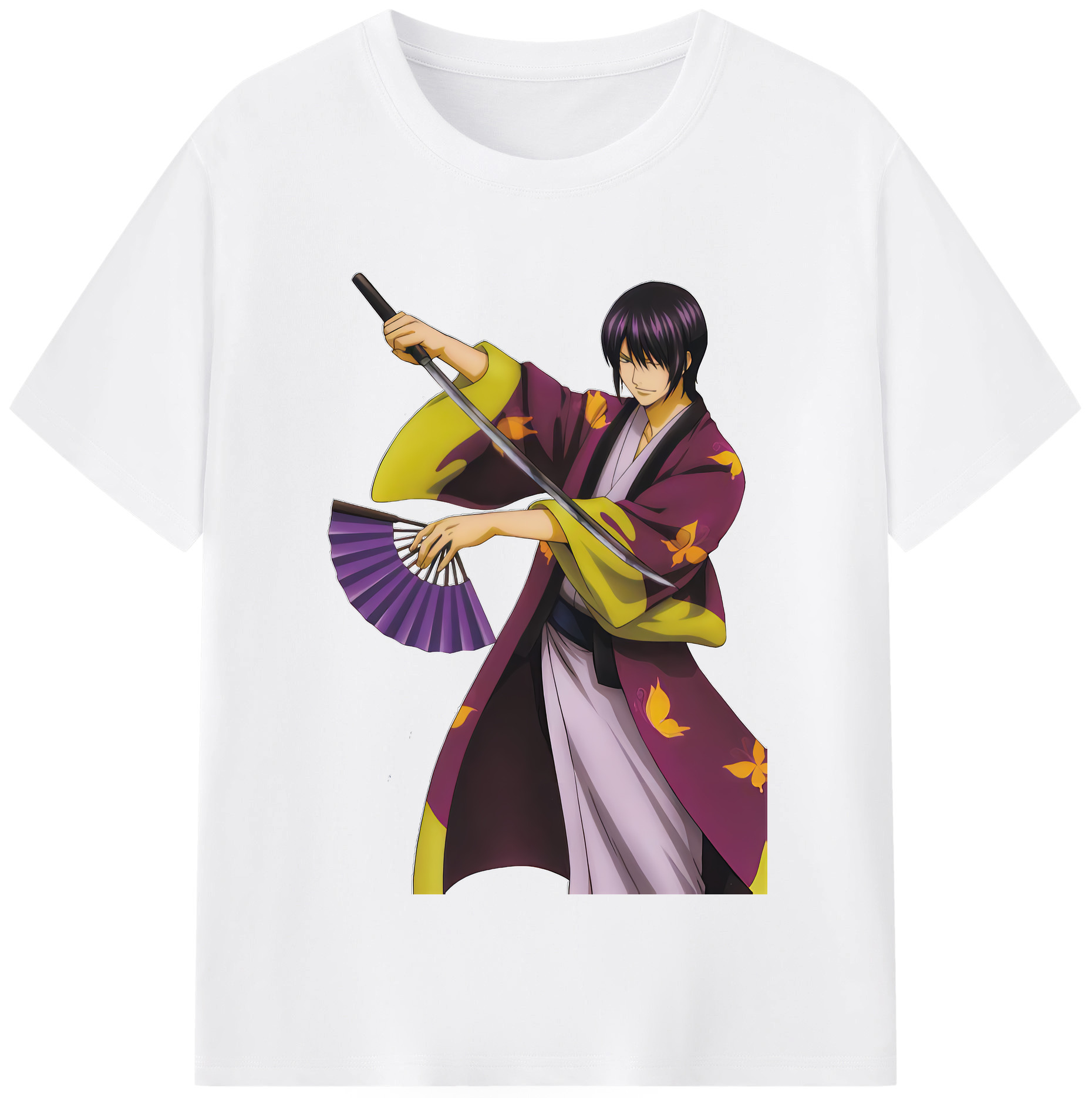 （画像用） ぎんたま 坂田銀時（さかたぎんとき） 神楽 志村新八（しむら しんぱち） GINTAMA Sakata Gintoki Kagura Shimura Shinpachi 綿100％半袖Tシャツ（フロントプリント）