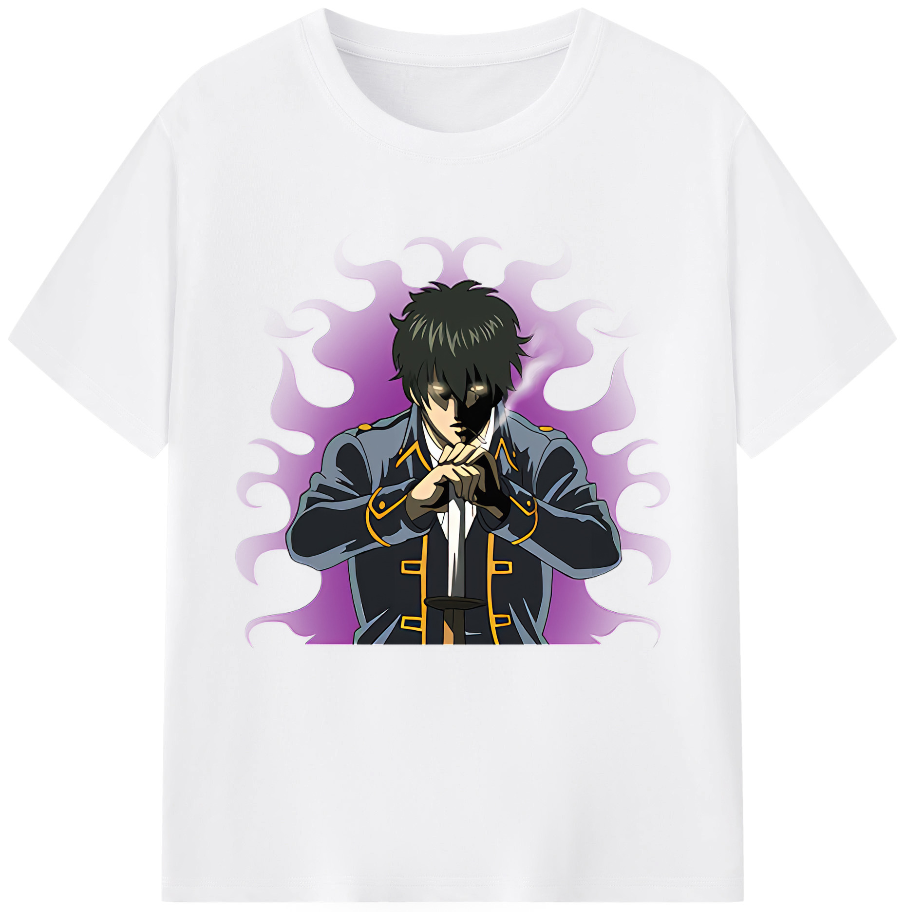 （画像用） ぎんたま 坂田銀時（さかたぎんとき） 神楽 志村新八（しむら しんぱち） GINTAMA Sakata Gintoki Kagura Shimura Shinpachi 綿100％半袖Tシャツ（フロントプリント）