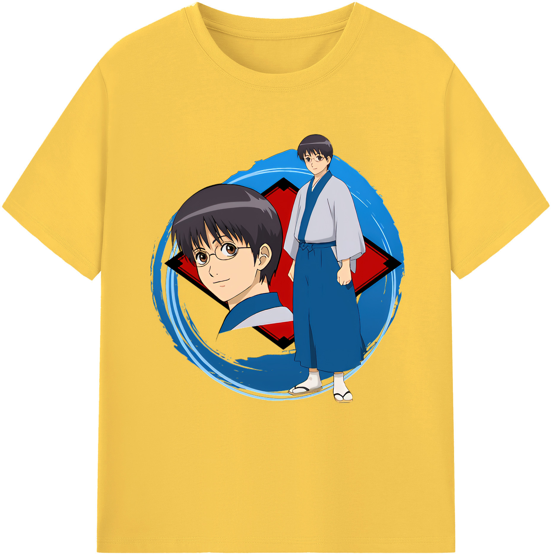 （画像用） ぎんたま 坂田銀時（さかたぎんとき） 神楽 志村新八（しむら しんぱち） GINTAMA Sakata Gintoki Kagura Shimura Shinpachi 綿100％半袖Tシャツ（フロントプリント）
