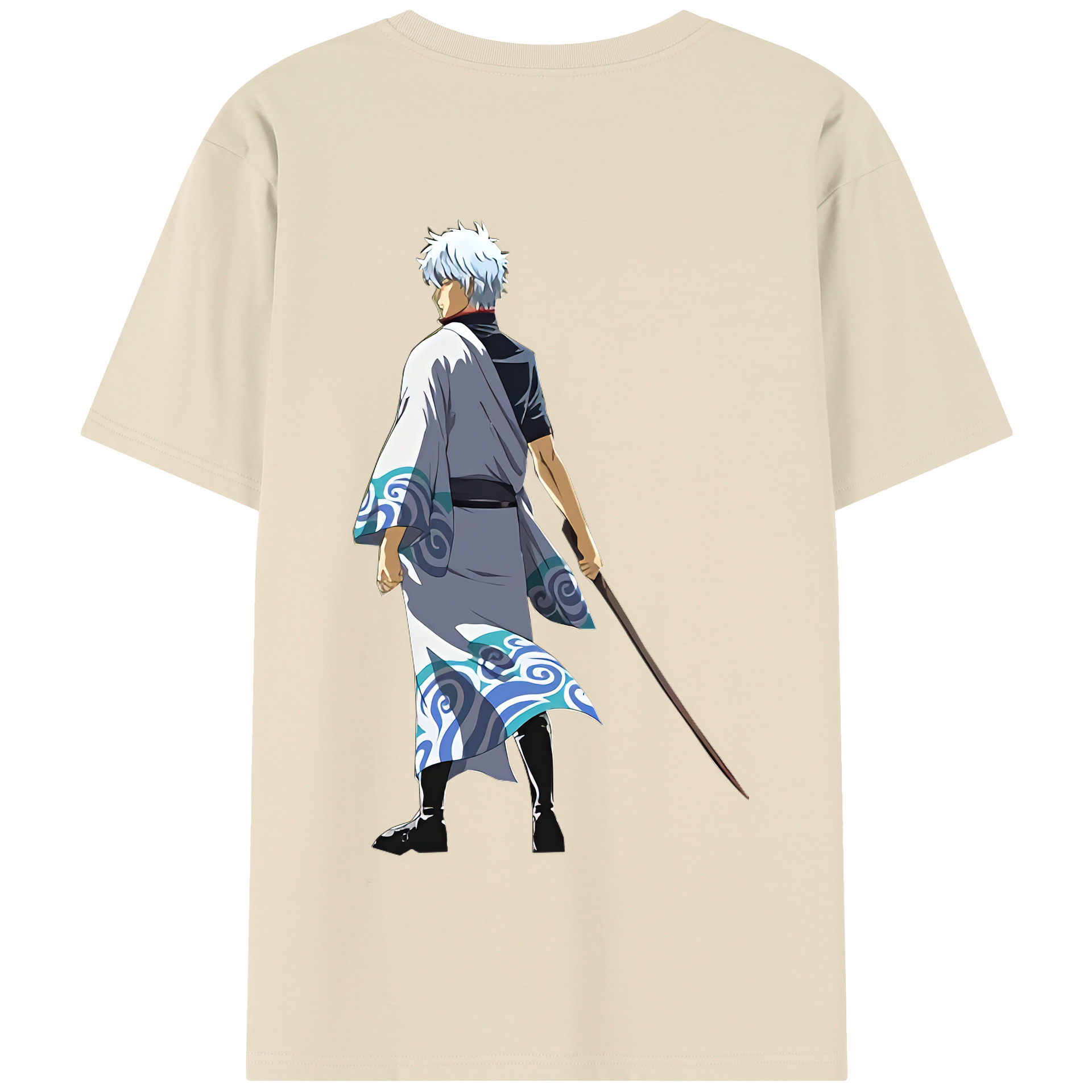 （画像用） ぎんたま 坂田銀時（さかたぎんとき） 神楽 志村新八（しむら しんぱち） GINTAMA Sakata Gintoki Kagura Shimura Shinpachi 綿100％半袖Tシャツ（背面プリント）