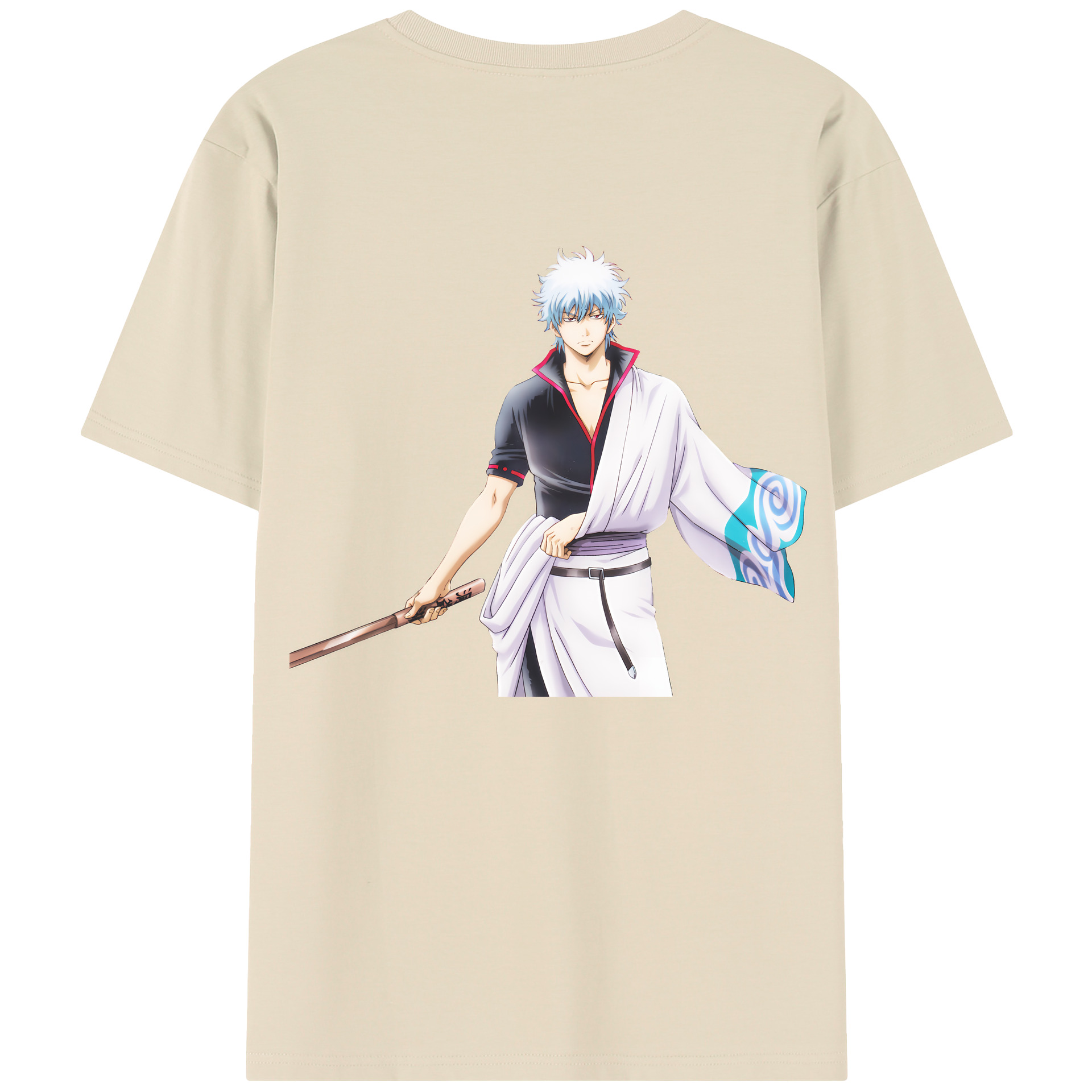 （画像用） ぎんたま 坂田銀時（さかたぎんとき） 神楽 志村新八（しむら しんぱち） GINTAMA Sakata Gintoki Kagura Shimura Shinpachi 綿100％半袖Tシャツ（背面プリント）