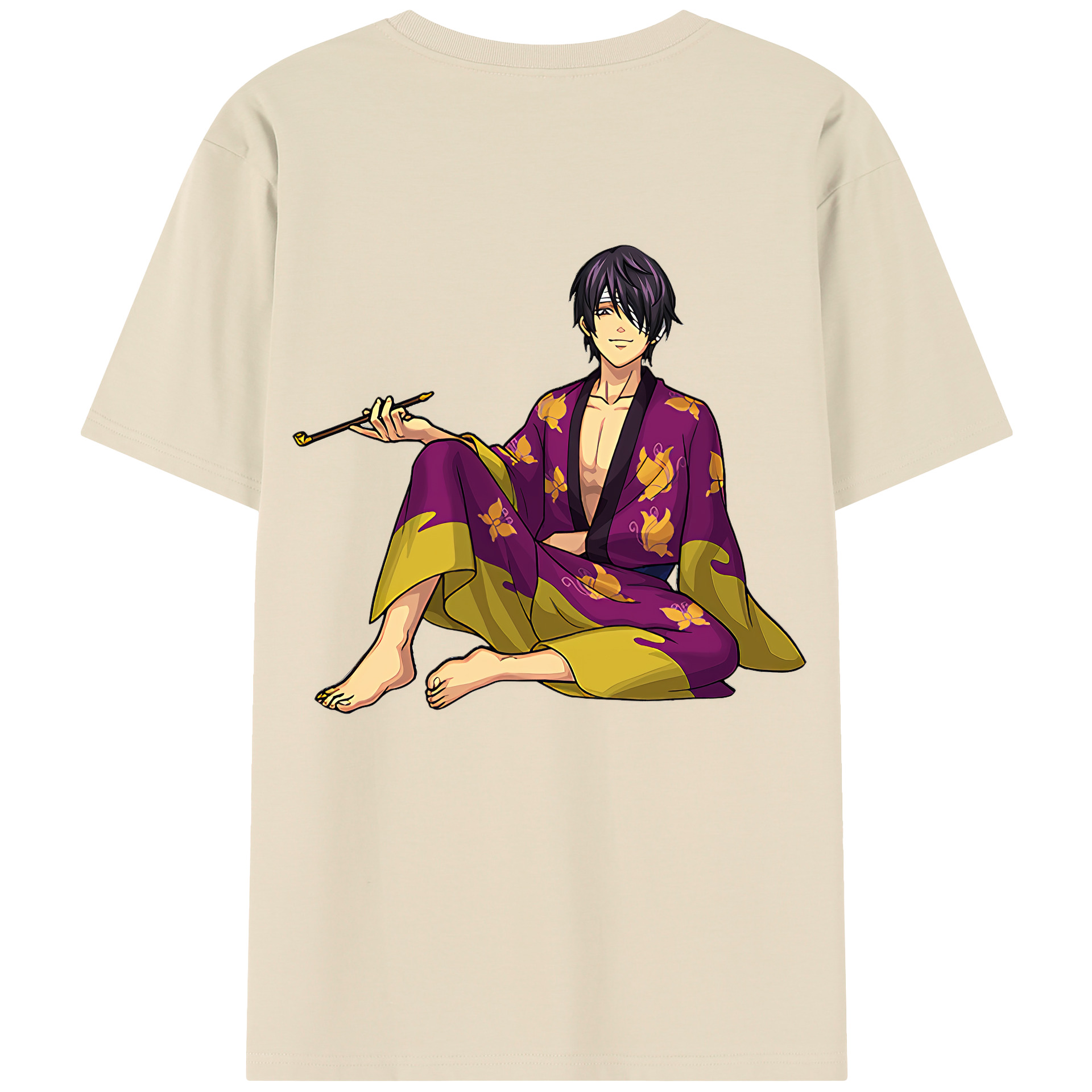 （画像用） ぎんたま 坂田銀時（さかたぎんとき） 神楽 志村新八（しむら しんぱち） GINTAMA Sakata Gintoki Kagura Shimura Shinpachi 綿100％半袖Tシャツ（背面プリント）
