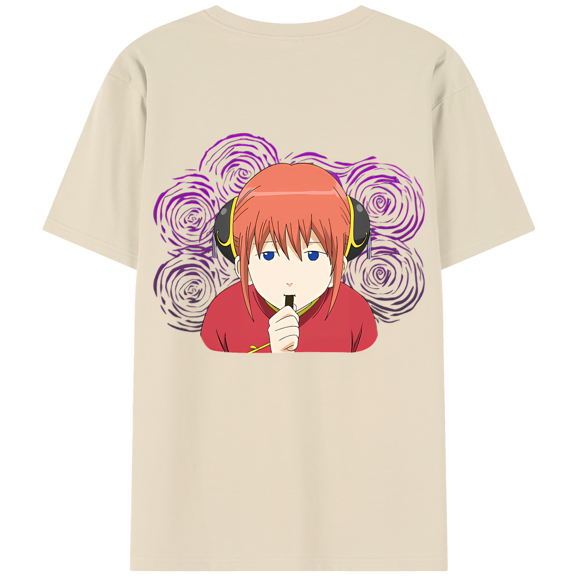 （画像用） ぎんたま 坂田銀時（さかたぎんとき） 神楽 志村新八（しむら しんぱち） GINTAMA Sakata Gintoki Kagura Shimura Shinpachi 綿100％半袖Tシャツ（背面プリント）