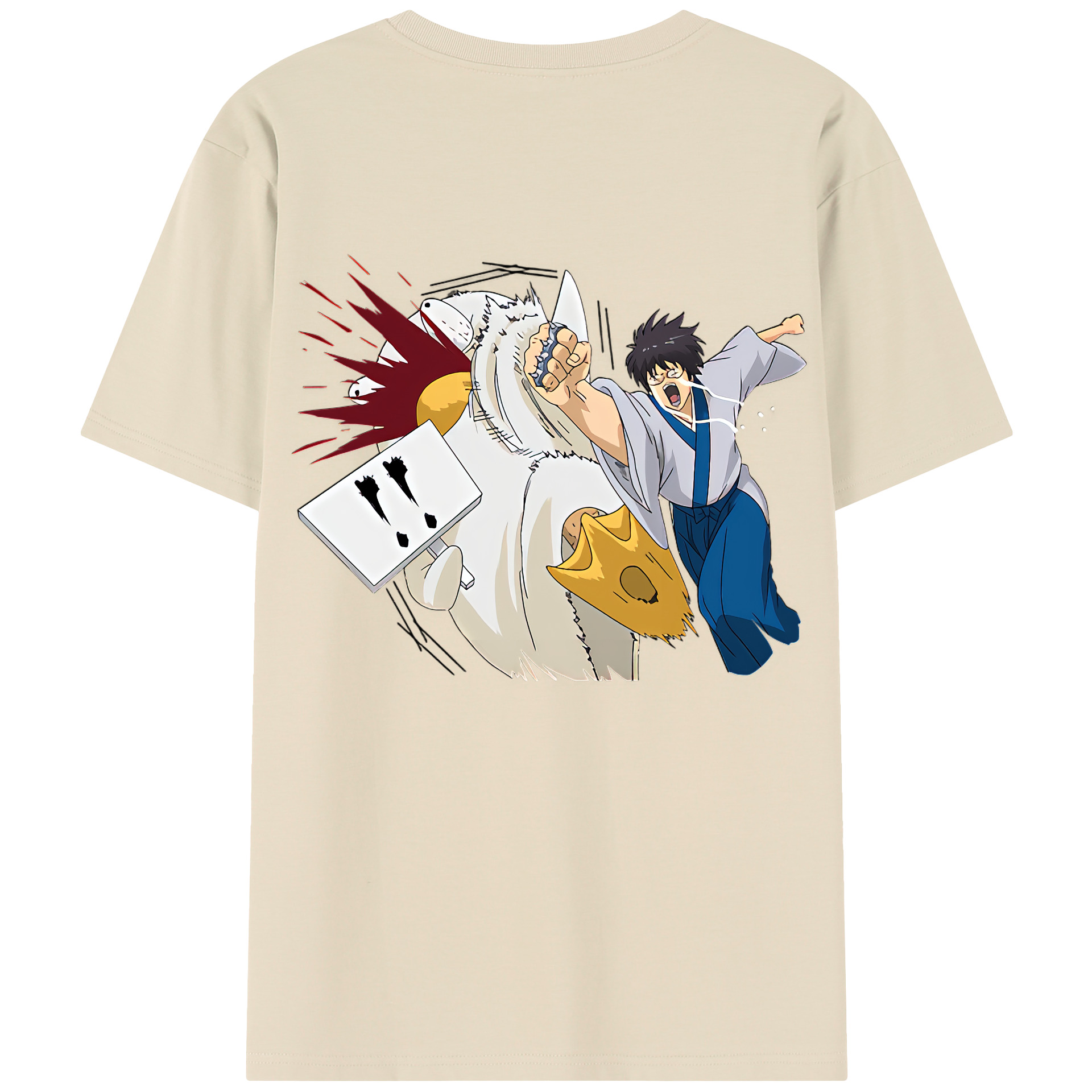 （画像用） ぎんたま 坂田銀時（さかたぎんとき） 神楽 志村新八（しむら しんぱち） GINTAMA Sakata Gintoki Kagura Shimura Shinpachi 綿100％半袖Tシャツ（背面プリント）