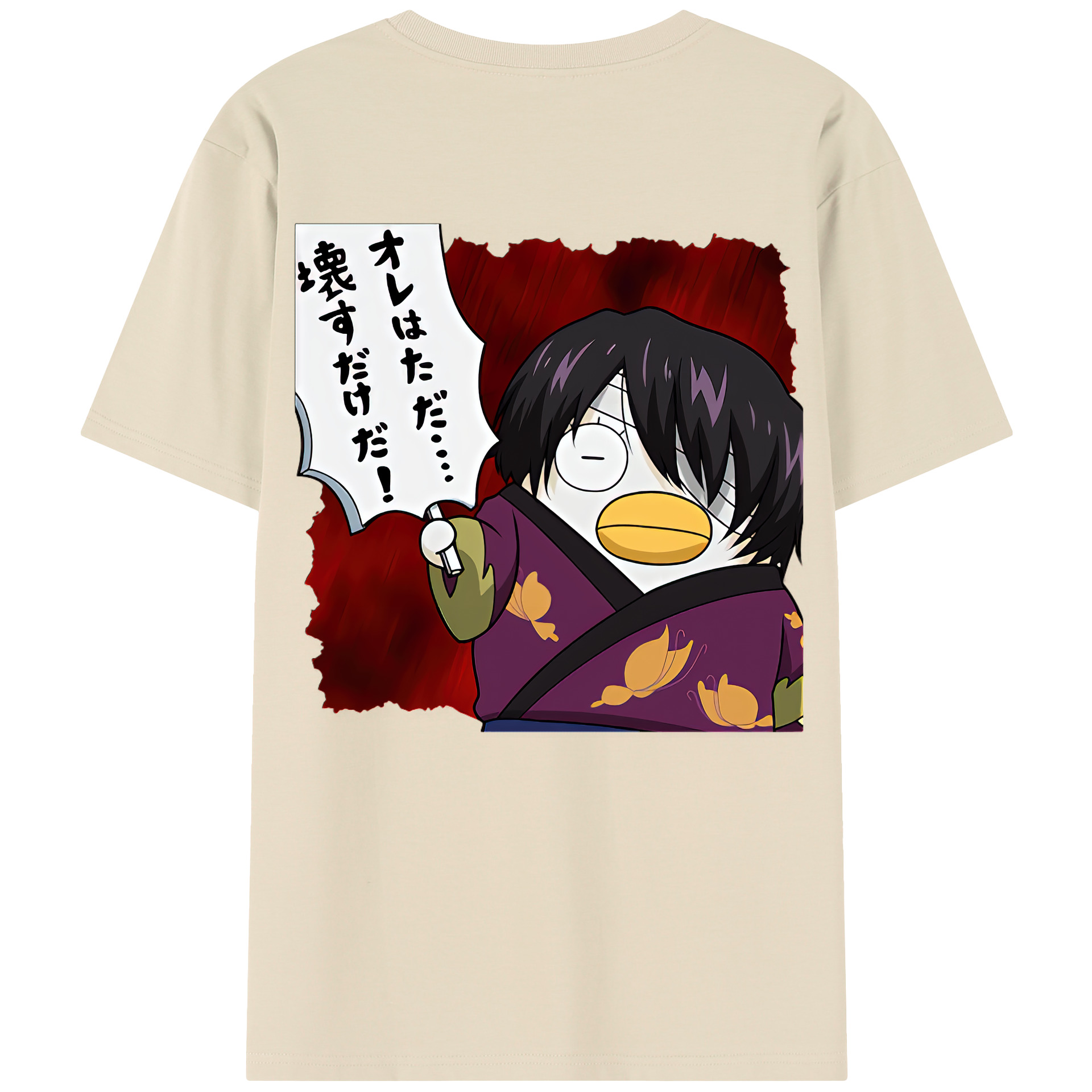 （画像用） ぎんたま 坂田銀時（さかたぎんとき） 神楽 志村新八（しむら しんぱち） GINTAMA Sakata Gintoki Kagura Shimura Shinpachi 綿100％半袖Tシャツ（背面プリント）