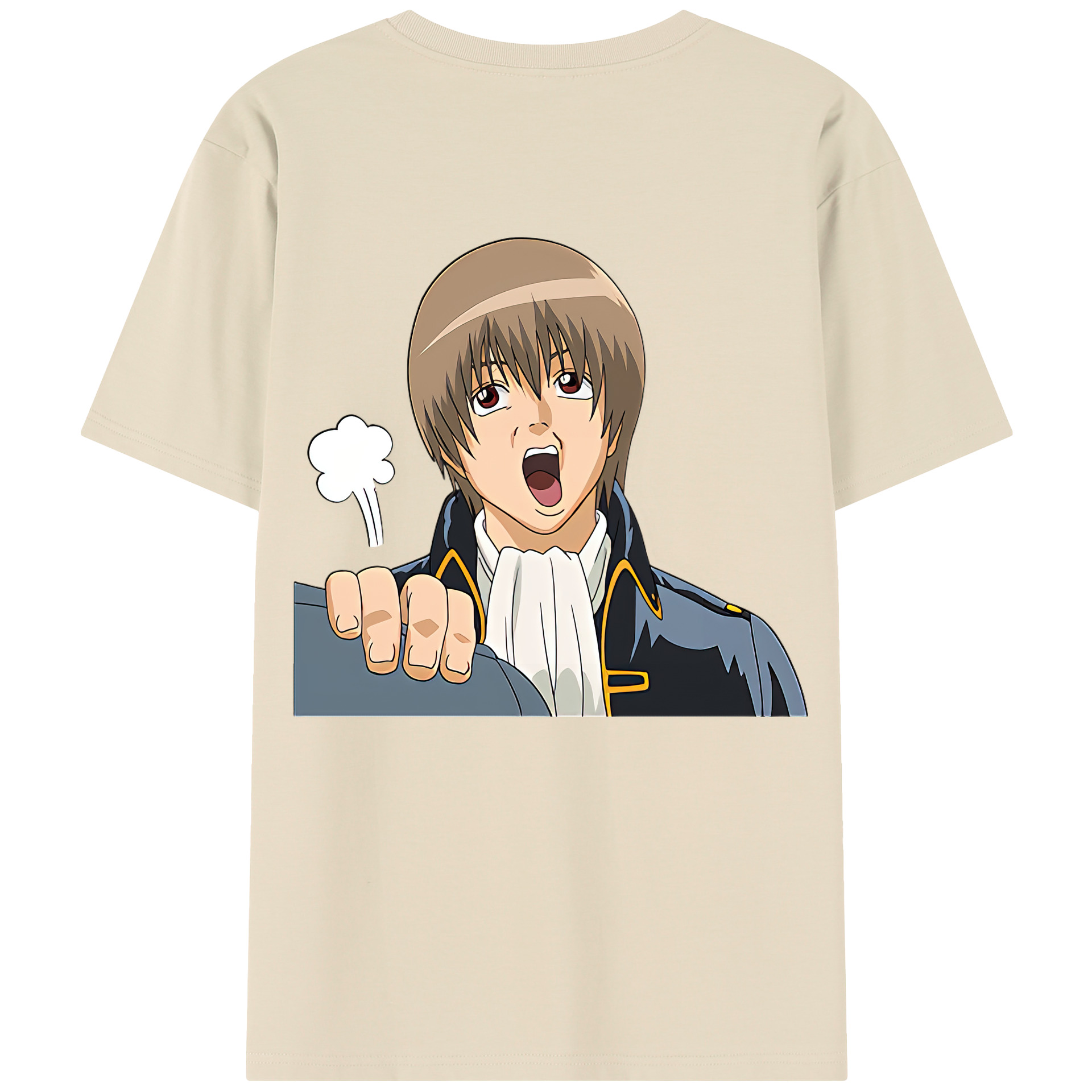 （画像用） ぎんたま 坂田銀時（さかたぎんとき） 神楽 志村新八（しむら しんぱち） GINTAMA Sakata Gintoki Kagura Shimura Shinpachi 綿100％半袖Tシャツ（背面プリント）