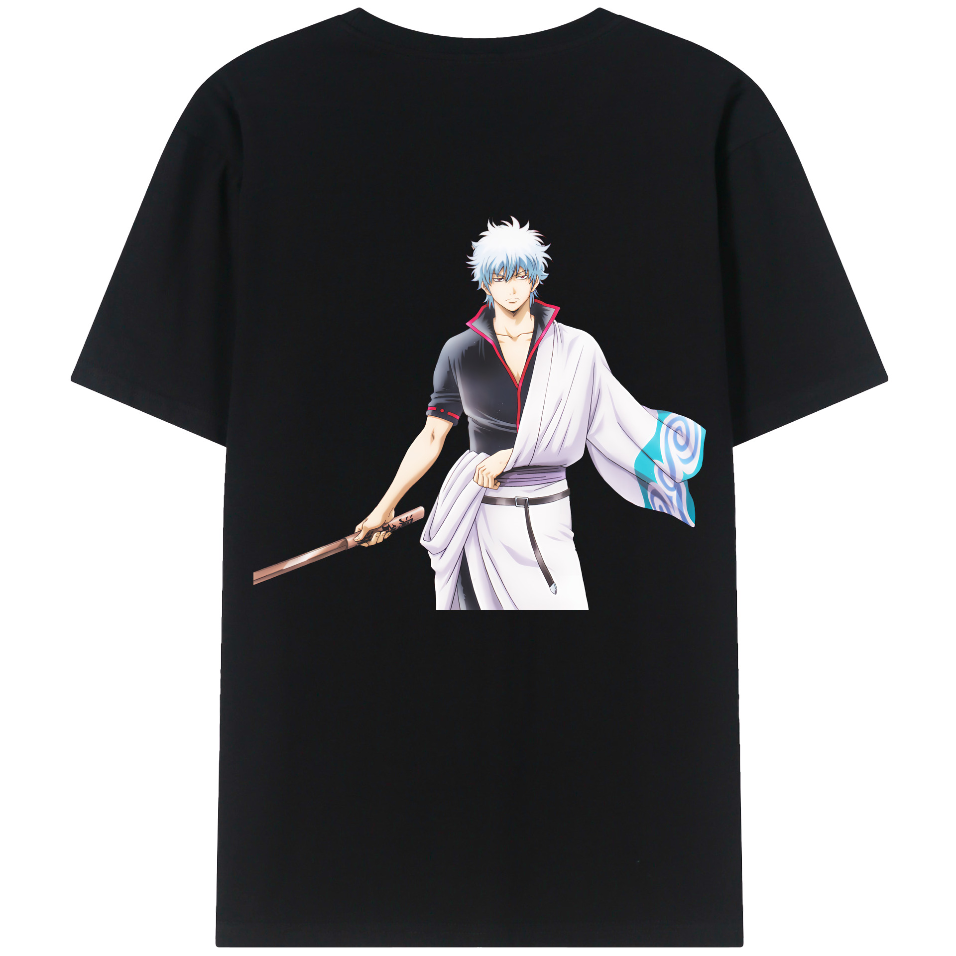 （画像用） ぎんたま 坂田銀時（さかたぎんとき） 神楽 志村新八（しむら しんぱち） GINTAMA Sakata Gintoki Kagura Shimura Shinpachi 綿100％半袖Tシャツ（背面プリント）