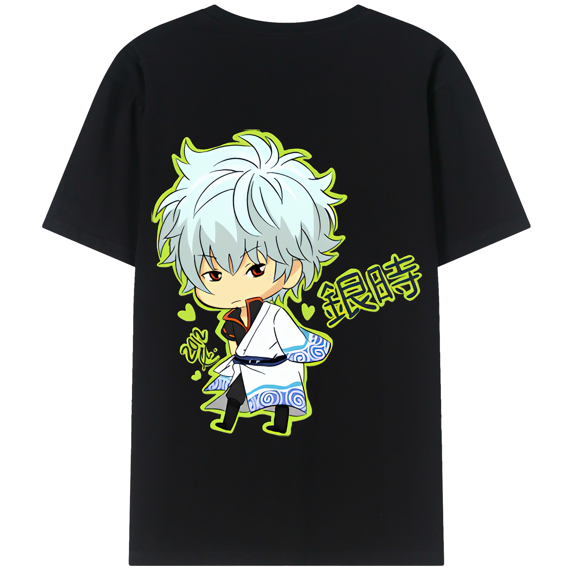 （画像用） ぎんたま 坂田銀時（さかたぎんとき） 神楽 志村新八（しむら しんぱち） GINTAMA Sakata Gintoki Kagura Shimura Shinpachi 綿100％半袖Tシャツ（背面プリント）