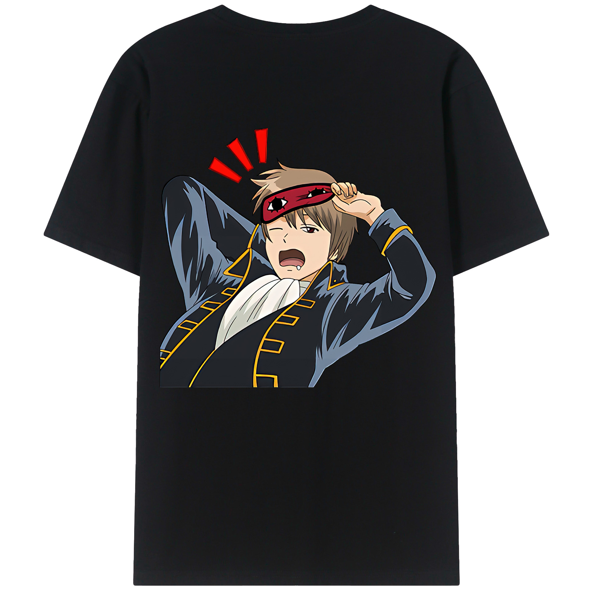 （画像用） ぎんたま 坂田銀時（さかたぎんとき） 神楽 志村新八（しむら しんぱち） GINTAMA Sakata Gintoki Kagura Shimura Shinpachi 綿100％半袖Tシャツ（背面プリント）
