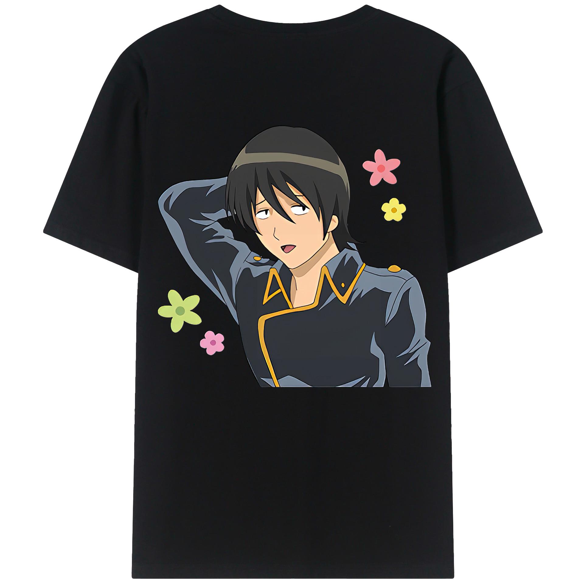 （画像用） ぎんたま 坂田銀時（さかたぎんとき） 神楽 志村新八（しむら しんぱち） GINTAMA Sakata Gintoki Kagura Shimura Shinpachi 綿100％半袖Tシャツ（背面プリント）