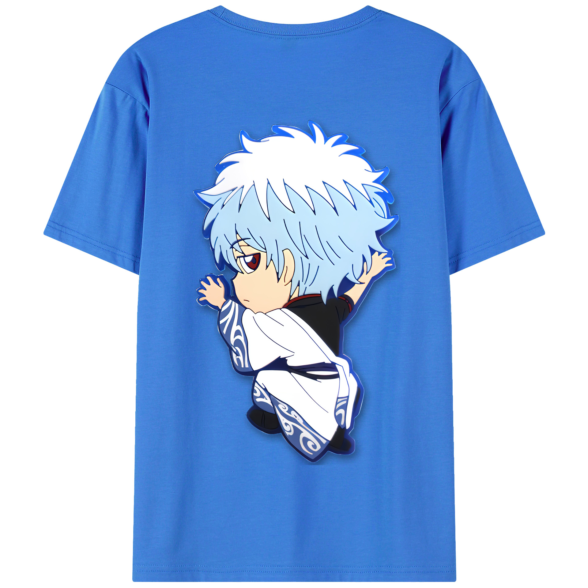 （画像用） ぎんたま 坂田銀時（さかたぎんとき） 神楽 志村新八（しむら しんぱち） GINTAMA Sakata Gintoki Kagura Shimura Shinpachi 綿100％半袖Tシャツ（背面プリント）