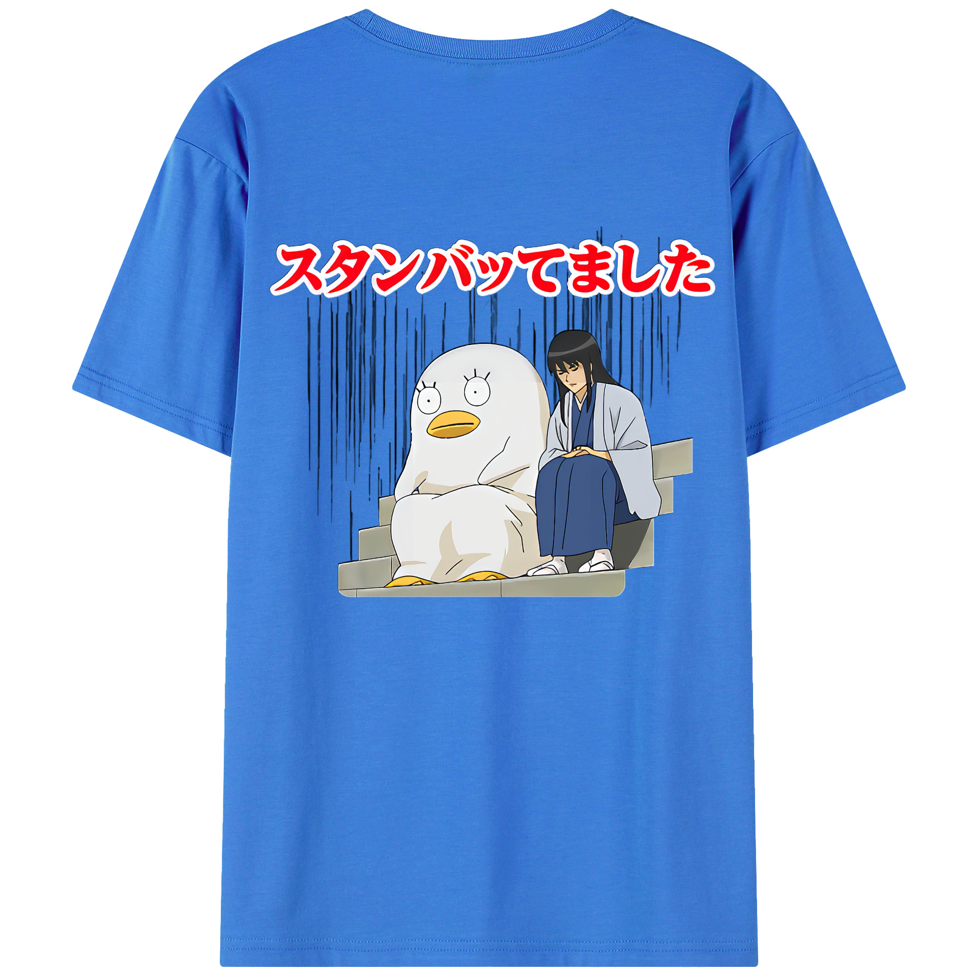 （画像用） ぎんたま 坂田銀時（さかたぎんとき） 神楽 志村新八（しむら しんぱち） GINTAMA Sakata Gintoki Kagura Shimura Shinpachi 綿100％半袖Tシャツ（背面プリント）