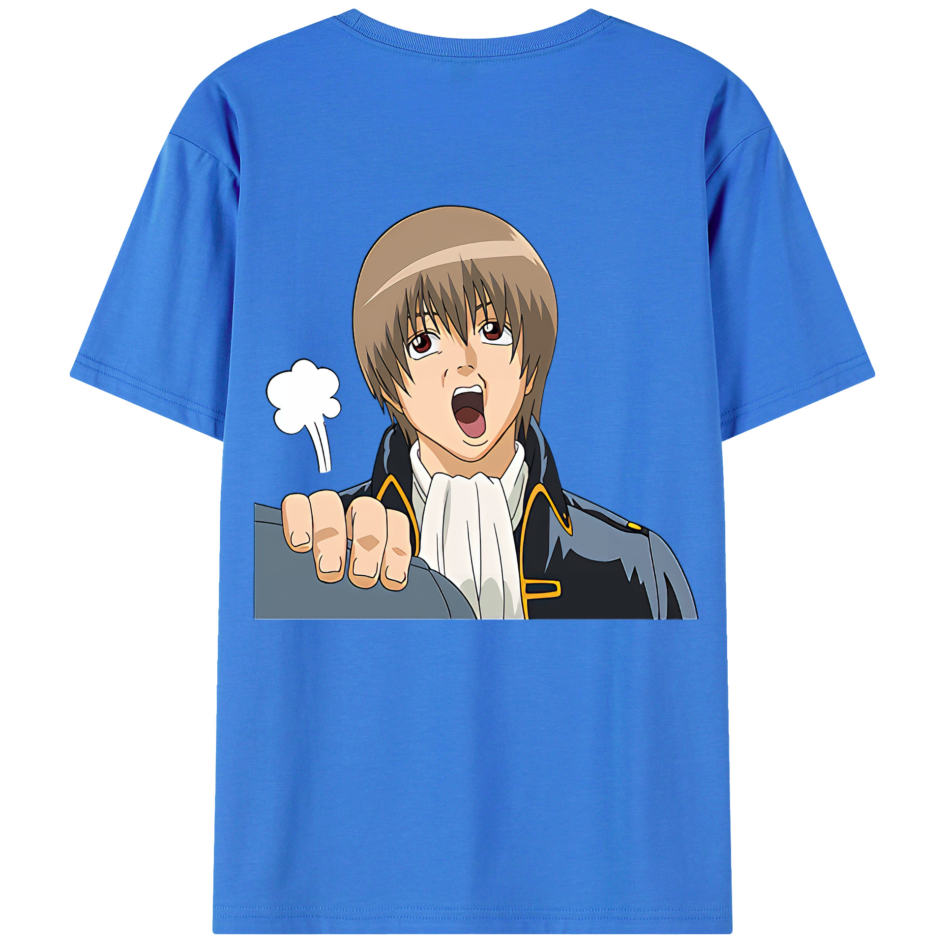 （画像用） ぎんたま 坂田銀時（さかたぎんとき） 神楽 志村新八（しむら しんぱち） GINTAMA Sakata Gintoki Kagura Shimura Shinpachi 綿100％半袖Tシャツ（背面プリント）