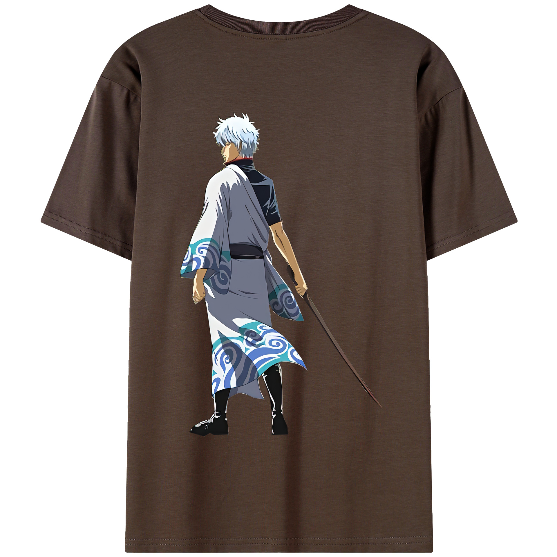 （画像用） ぎんたま 坂田銀時（さかたぎんとき） 神楽 志村新八（しむら しんぱち） GINTAMA Sakata Gintoki Kagura Shimura Shinpachi 綿100％半袖Tシャツ（背面プリント）