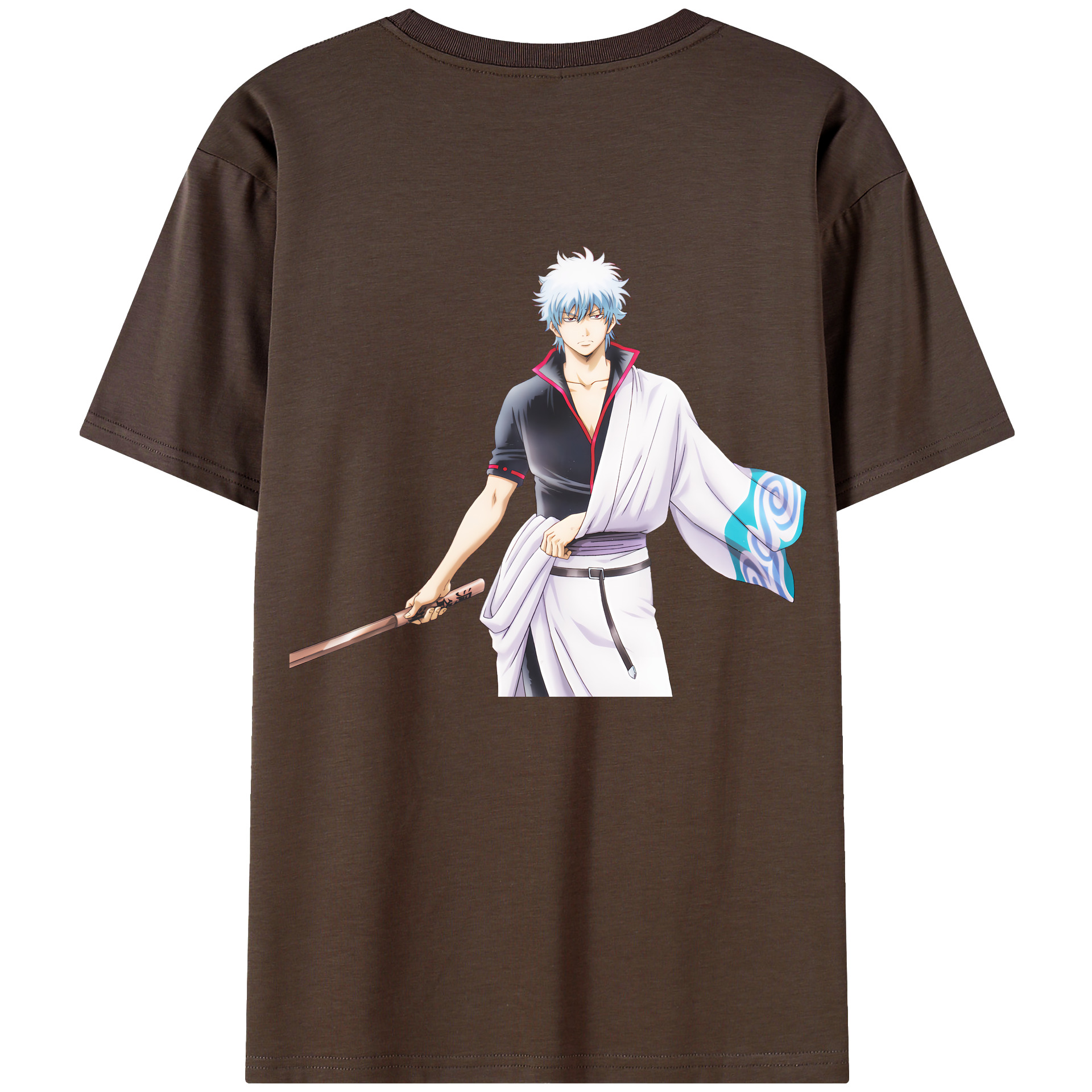 （画像用） ぎんたま 坂田銀時（さかたぎんとき） 神楽 志村新八（しむら しんぱち） GINTAMA Sakata Gintoki Kagura Shimura Shinpachi 綿100％半袖Tシャツ（背面プリント）