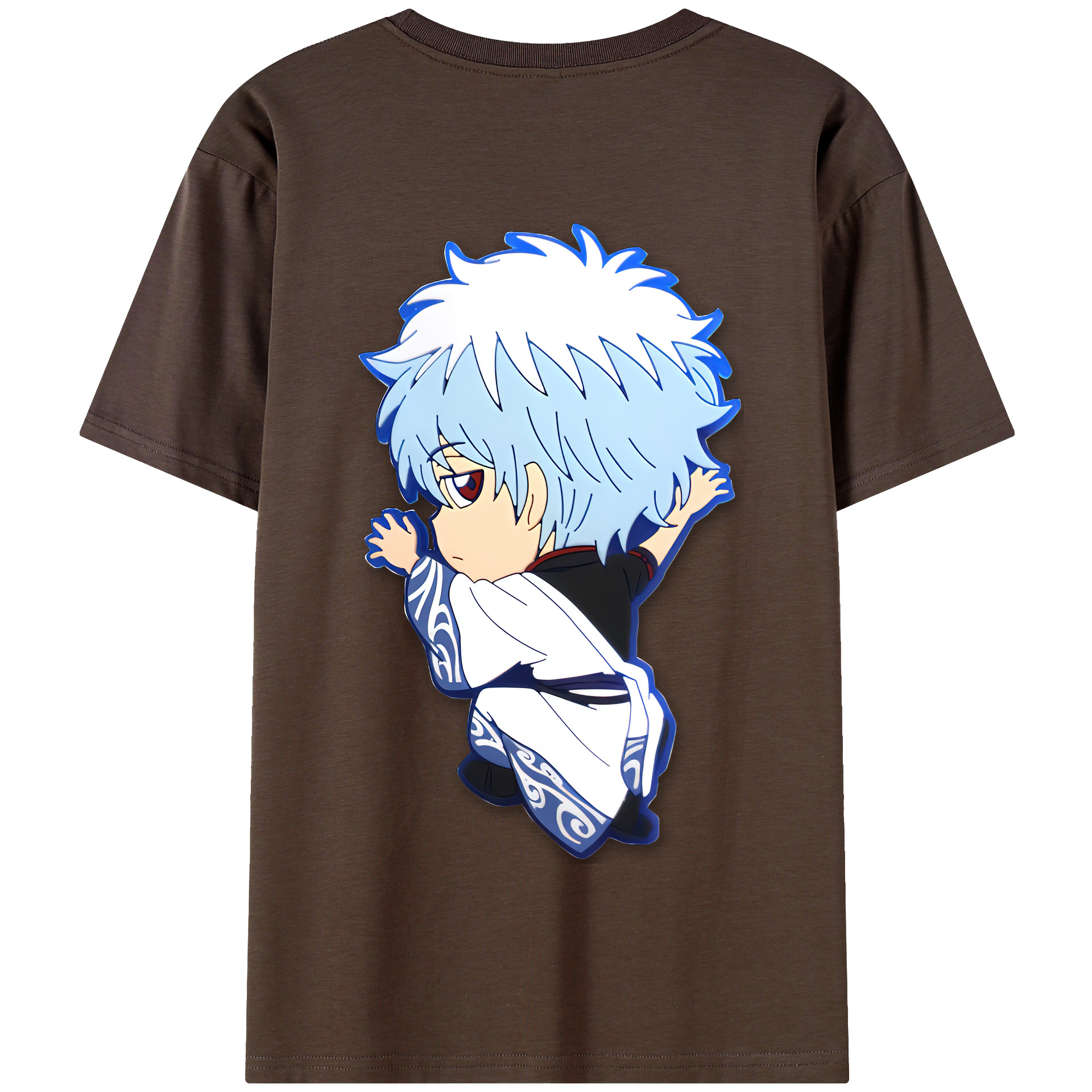 （画像用） ぎんたま 坂田銀時（さかたぎんとき） 神楽 志村新八（しむら しんぱち） GINTAMA Sakata Gintoki Kagura Shimura Shinpachi 綿100％半袖Tシャツ（背面プリント）