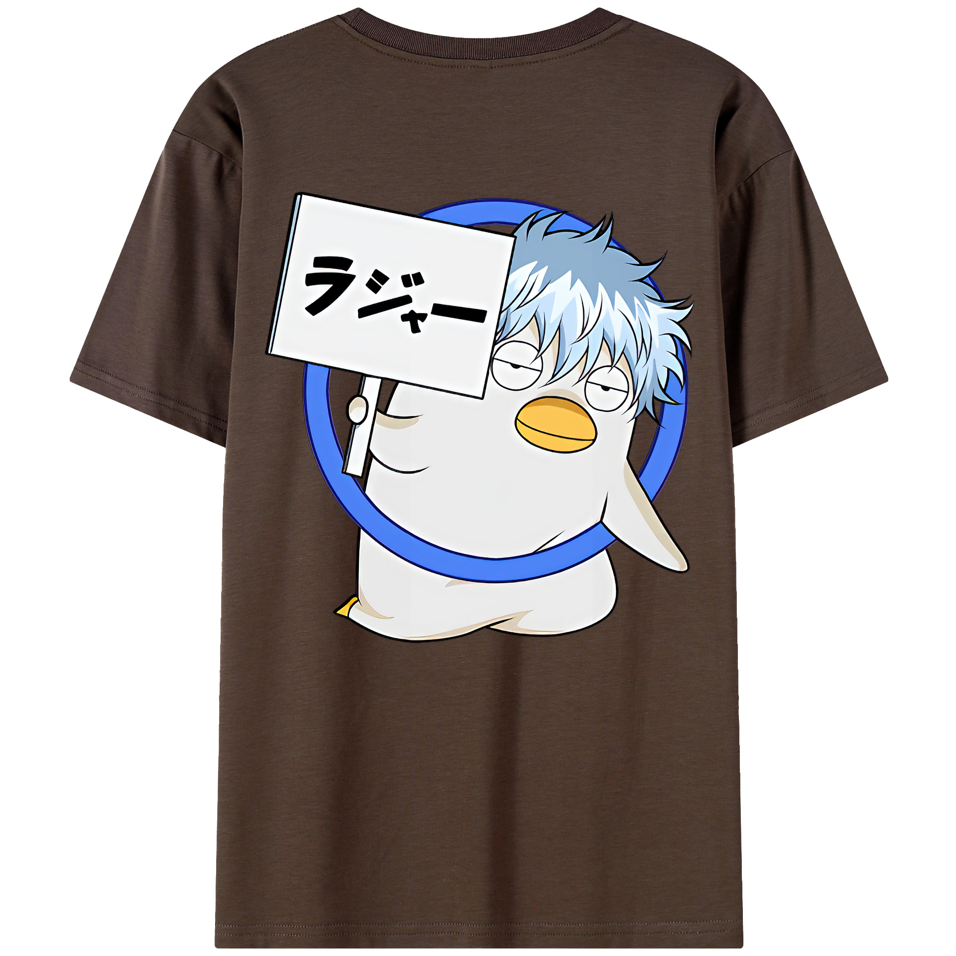 （画像用） ぎんたま 坂田銀時（さかたぎんとき） 神楽 志村新八（しむら しんぱち） GINTAMA Sakata Gintoki Kagura Shimura Shinpachi 綿100％半袖Tシャツ（背面プリント）