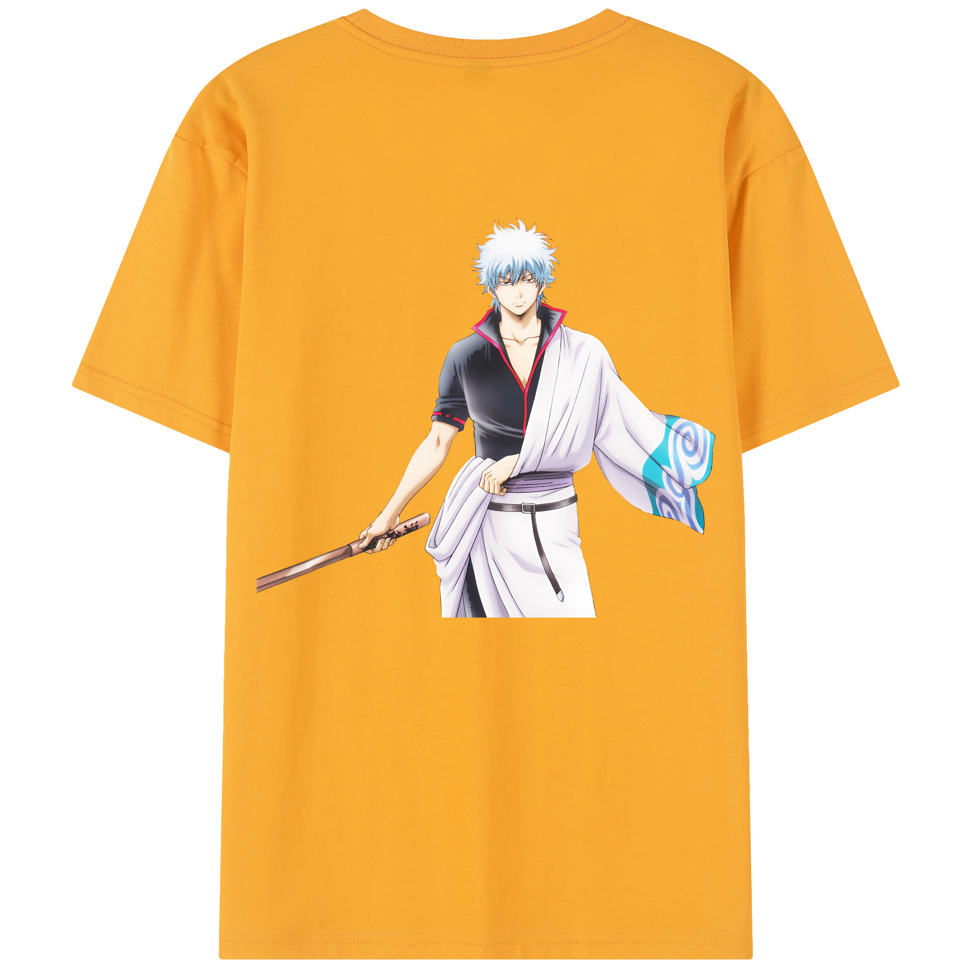 （画像用） ぎんたま 坂田銀時（さかたぎんとき） 神楽 志村新八（しむら しんぱち） GINTAMA Sakata Gintoki Kagura Shimura Shinpachi 綿100％半袖Tシャツ（背面プリント）