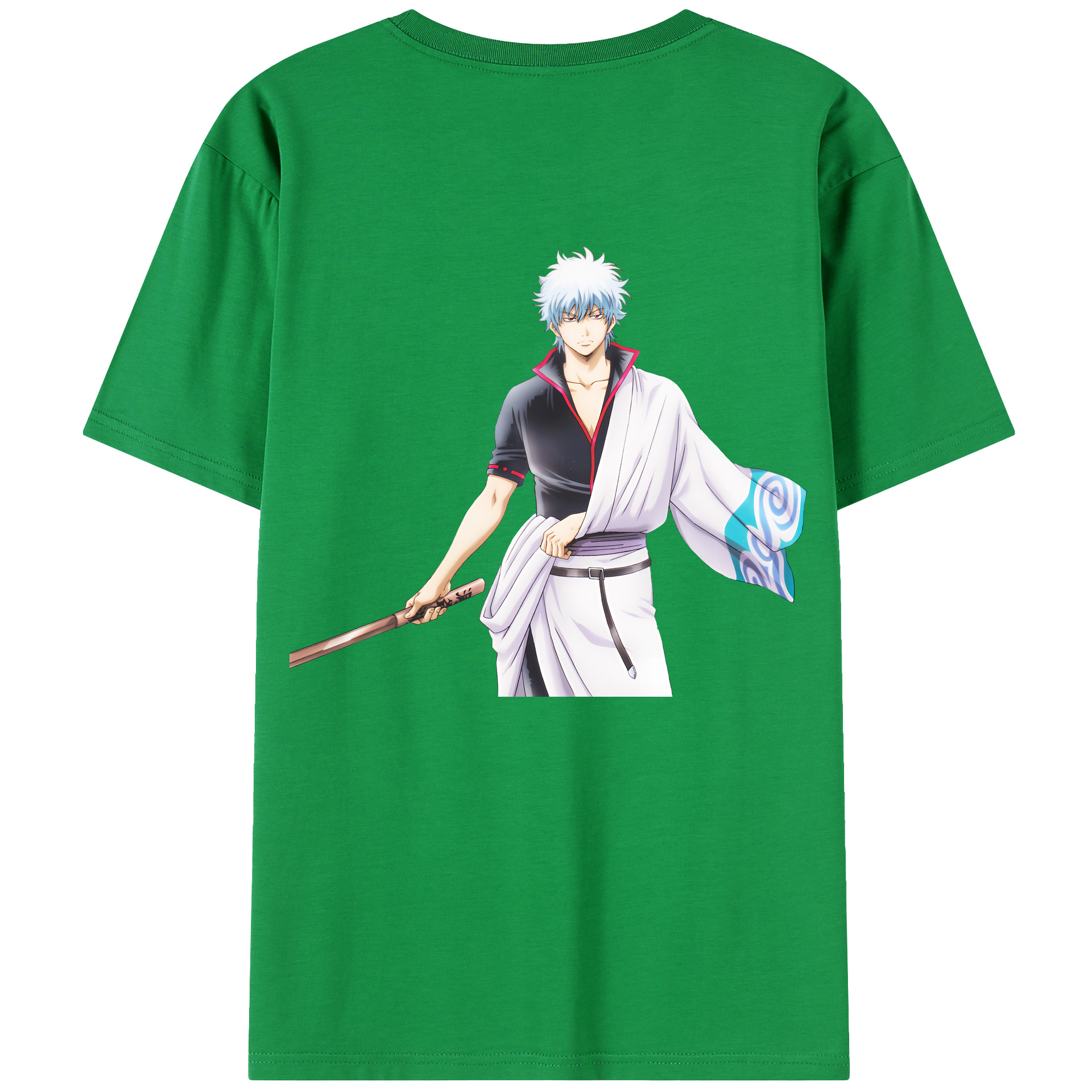 （画像用） ぎんたま 坂田銀時（さかたぎんとき） 神楽 志村新八（しむら しんぱち） GINTAMA Sakata Gintoki Kagura Shimura Shinpachi 綿100％半袖Tシャツ（背面プリント）