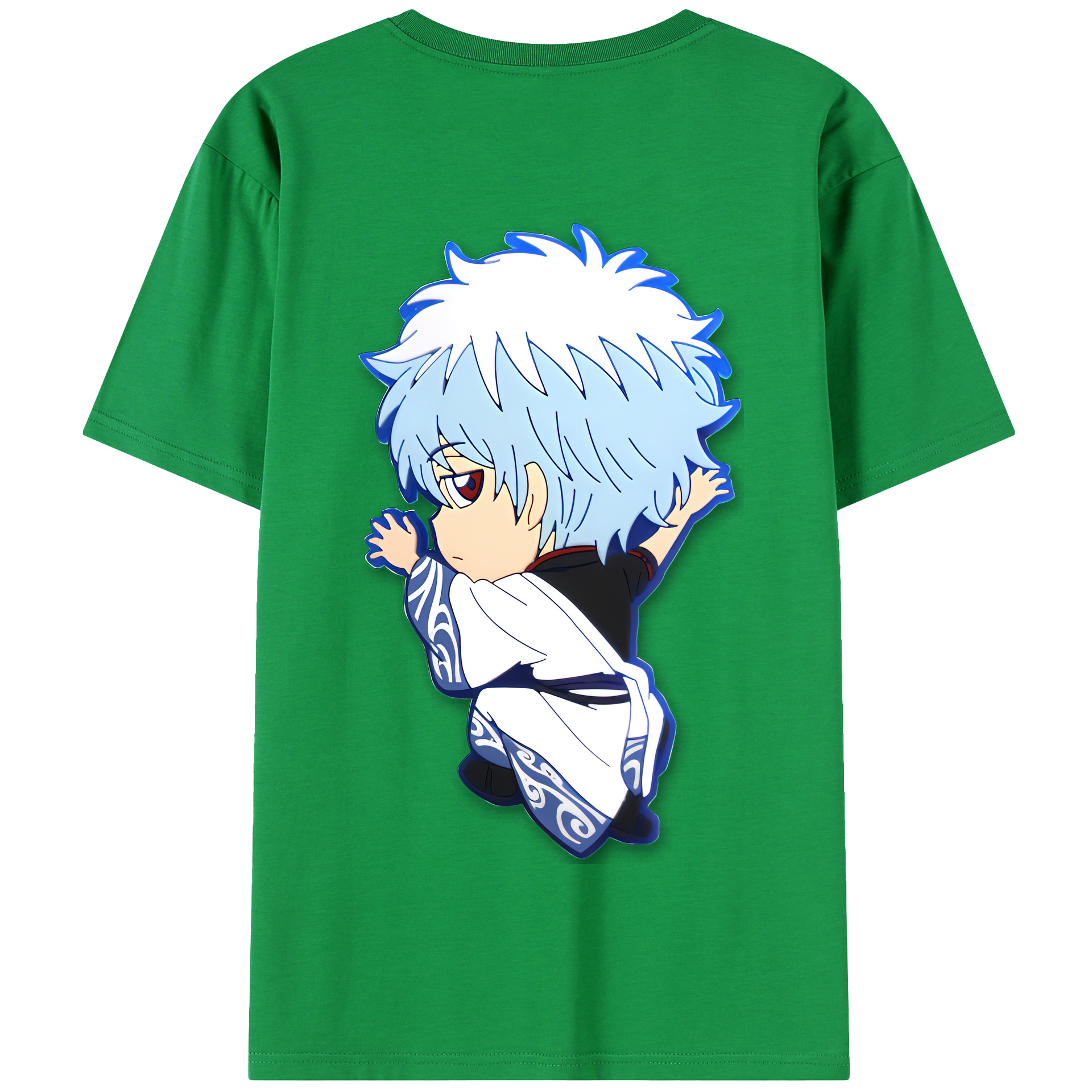 （画像用） ぎんたま 坂田銀時（さかたぎんとき） 神楽 志村新八（しむら しんぱち） GINTAMA Sakata Gintoki Kagura Shimura Shinpachi 綿100％半袖Tシャツ（背面プリント）