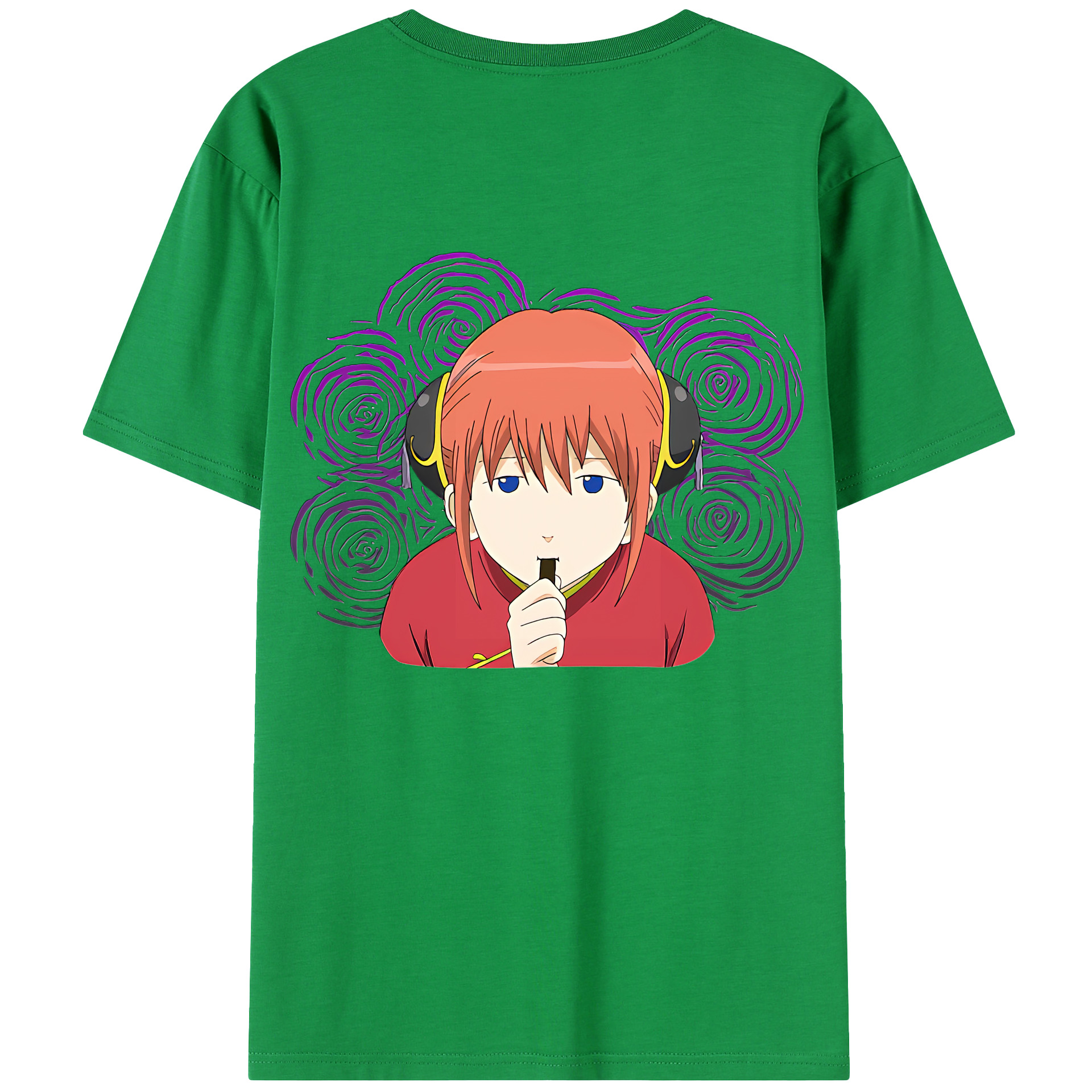 （画像用） ぎんたま 坂田銀時（さかたぎんとき） 神楽 志村新八（しむら しんぱち） GINTAMA Sakata Gintoki Kagura Shimura Shinpachi 綿100％半袖Tシャツ（背面プリント）