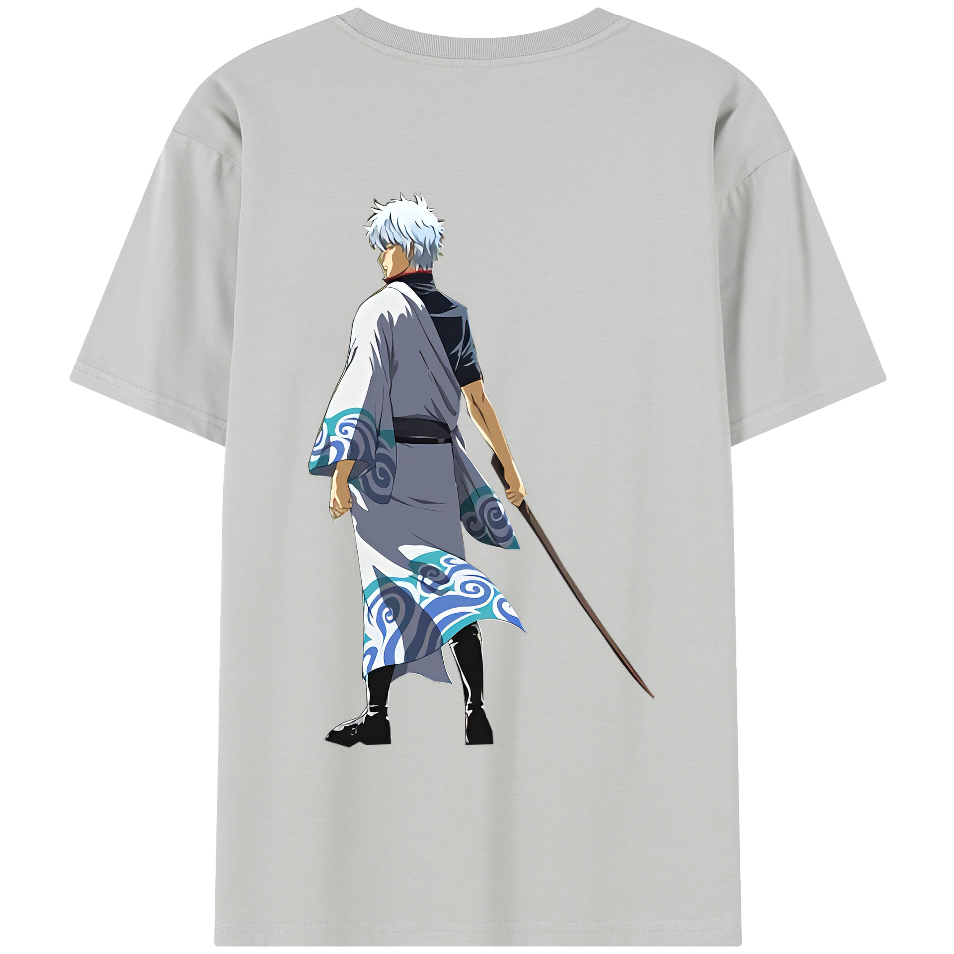 （画像用） ぎんたま 坂田銀時（さかたぎんとき） 神楽 志村新八（しむら しんぱち） GINTAMA Sakata Gintoki Kagura Shimura Shinpachi 綿100％半袖Tシャツ（背面プリント）