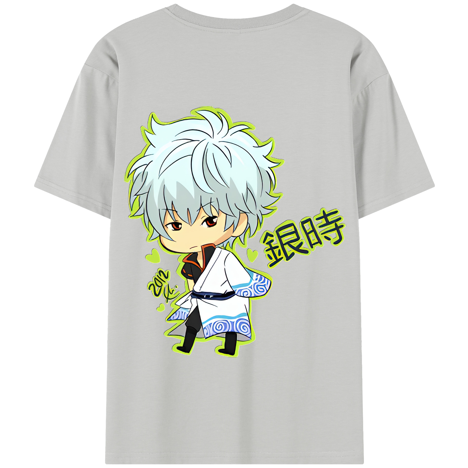 （画像用） ぎんたま 坂田銀時（さかたぎんとき） 神楽 志村新八（しむら しんぱち） GINTAMA Sakata Gintoki Kagura Shimura Shinpachi 綿100％半袖Tシャツ（背面プリント）