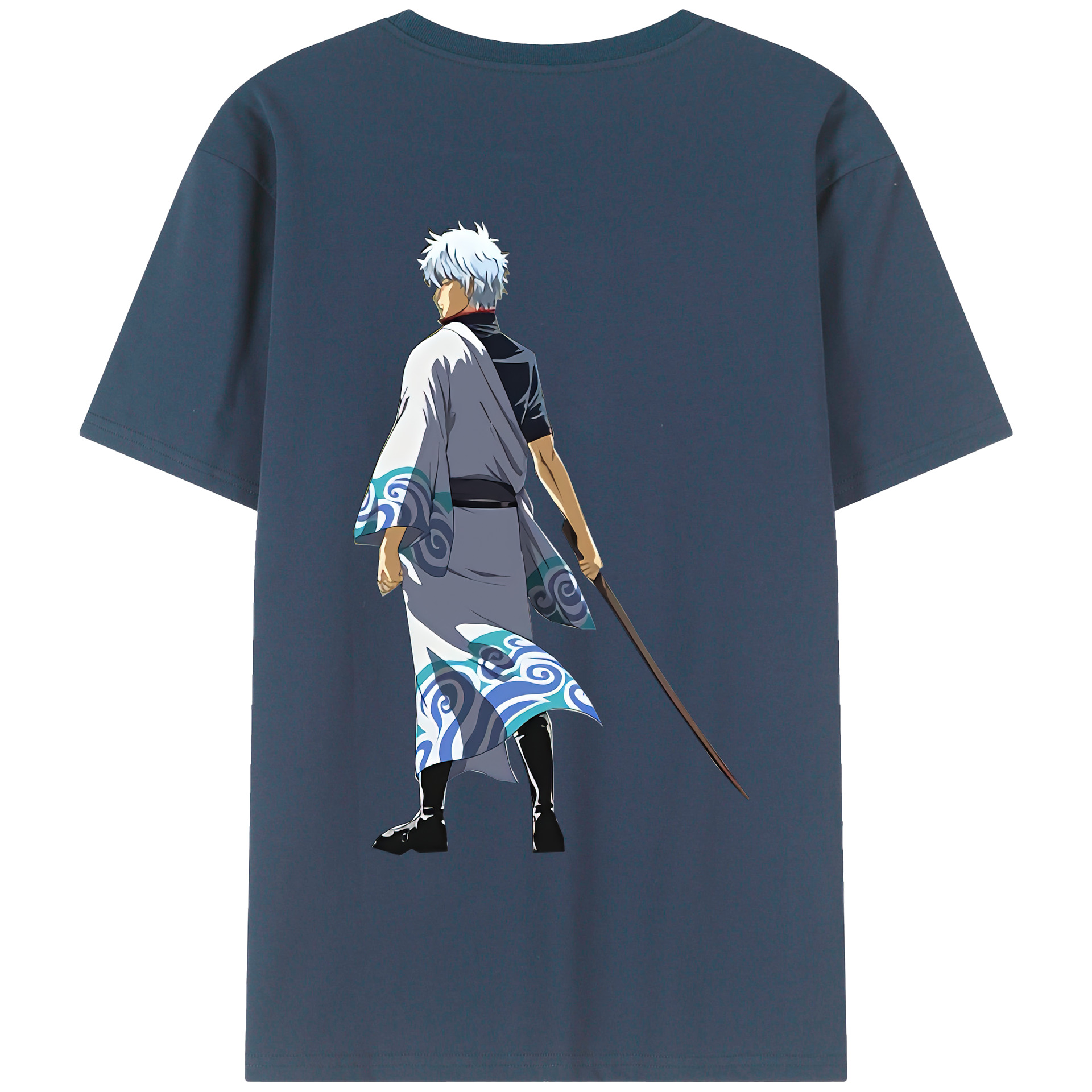 （画像用） ぎんたま 坂田銀時（さかたぎんとき） 神楽 志村新八（しむら しんぱち） GINTAMA Sakata Gintoki Kagura Shimura Shinpachi 綿100％半袖Tシャツ（背面プリント）