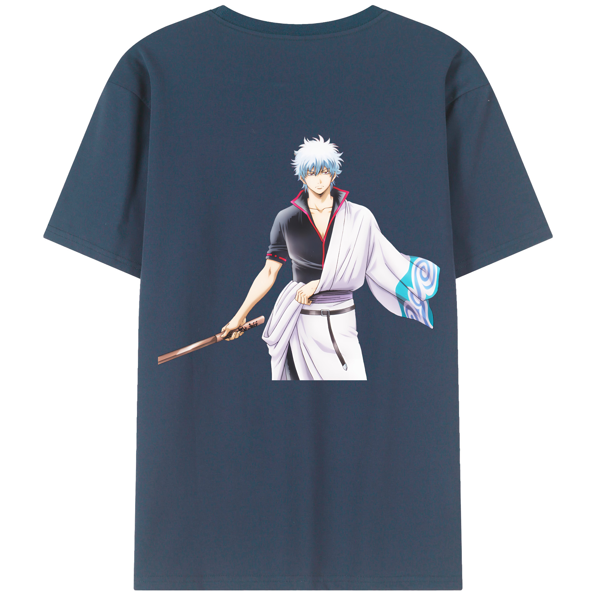 （画像用） ぎんたま 坂田銀時（さかたぎんとき） 神楽 志村新八（しむら しんぱち） GINTAMA Sakata Gintoki Kagura Shimura Shinpachi 綿100％半袖Tシャツ（背面プリント）