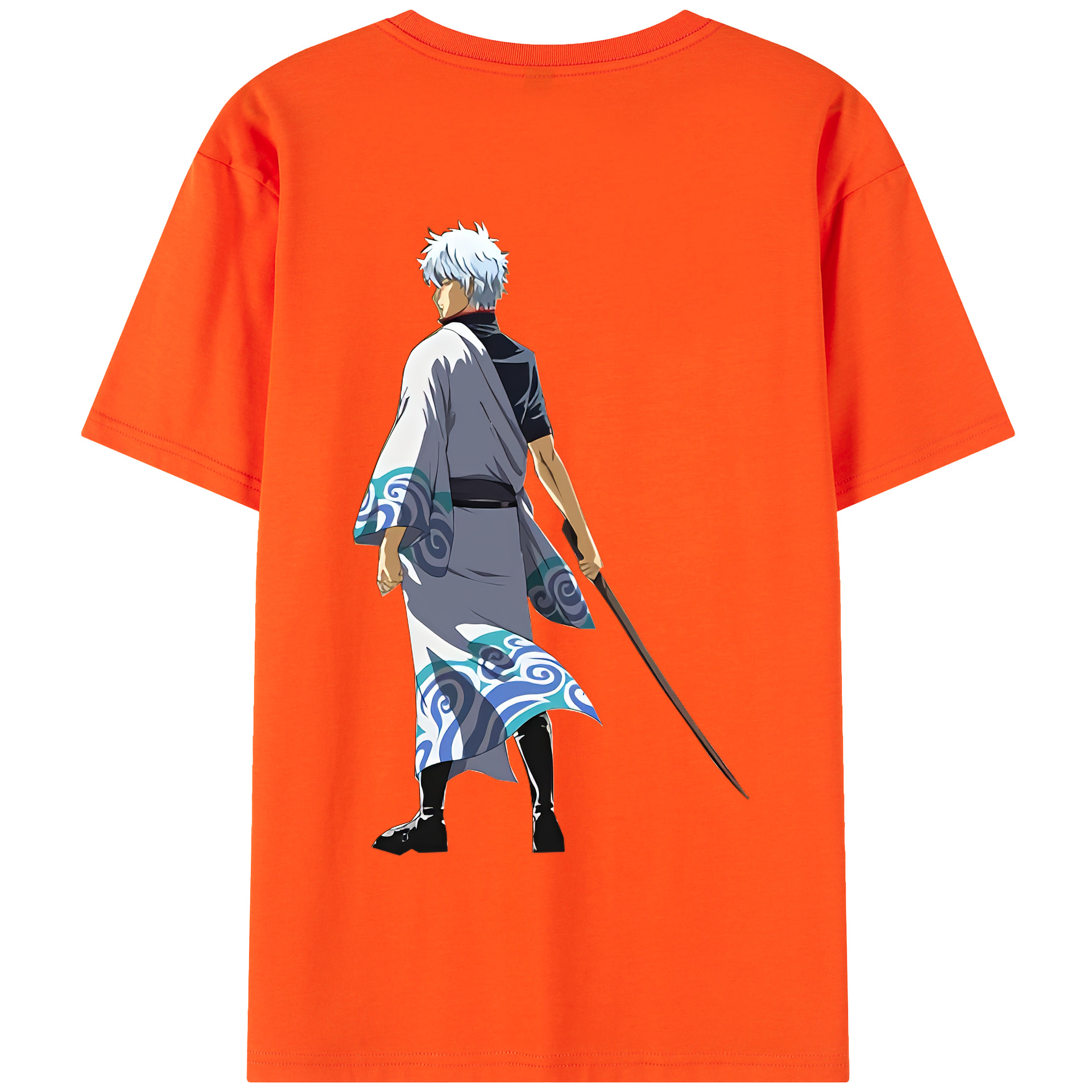 （画像用） ぎんたま 坂田銀時（さかたぎんとき） 神楽 志村新八（しむら しんぱち） GINTAMA Sakata Gintoki Kagura Shimura Shinpachi 綿100％半袖Tシャツ（背面プリント）