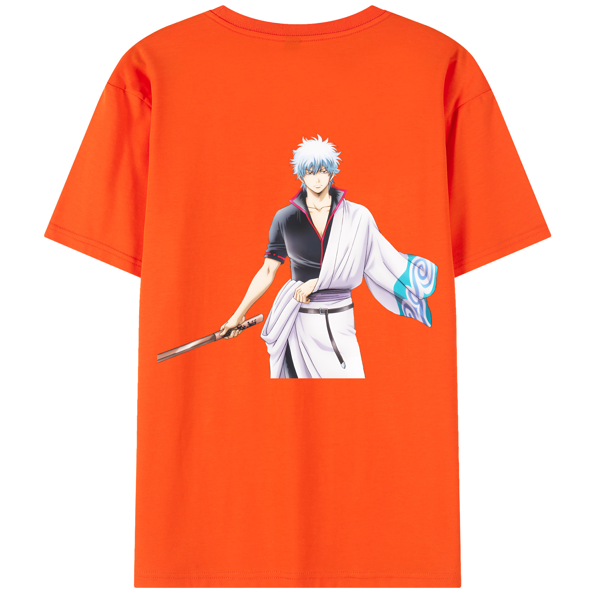 （画像用） ぎんたま 坂田銀時（さかたぎんとき） 神楽 志村新八（しむら しんぱち） GINTAMA Sakata Gintoki Kagura Shimura Shinpachi 綿100％半袖Tシャツ（背面プリント）