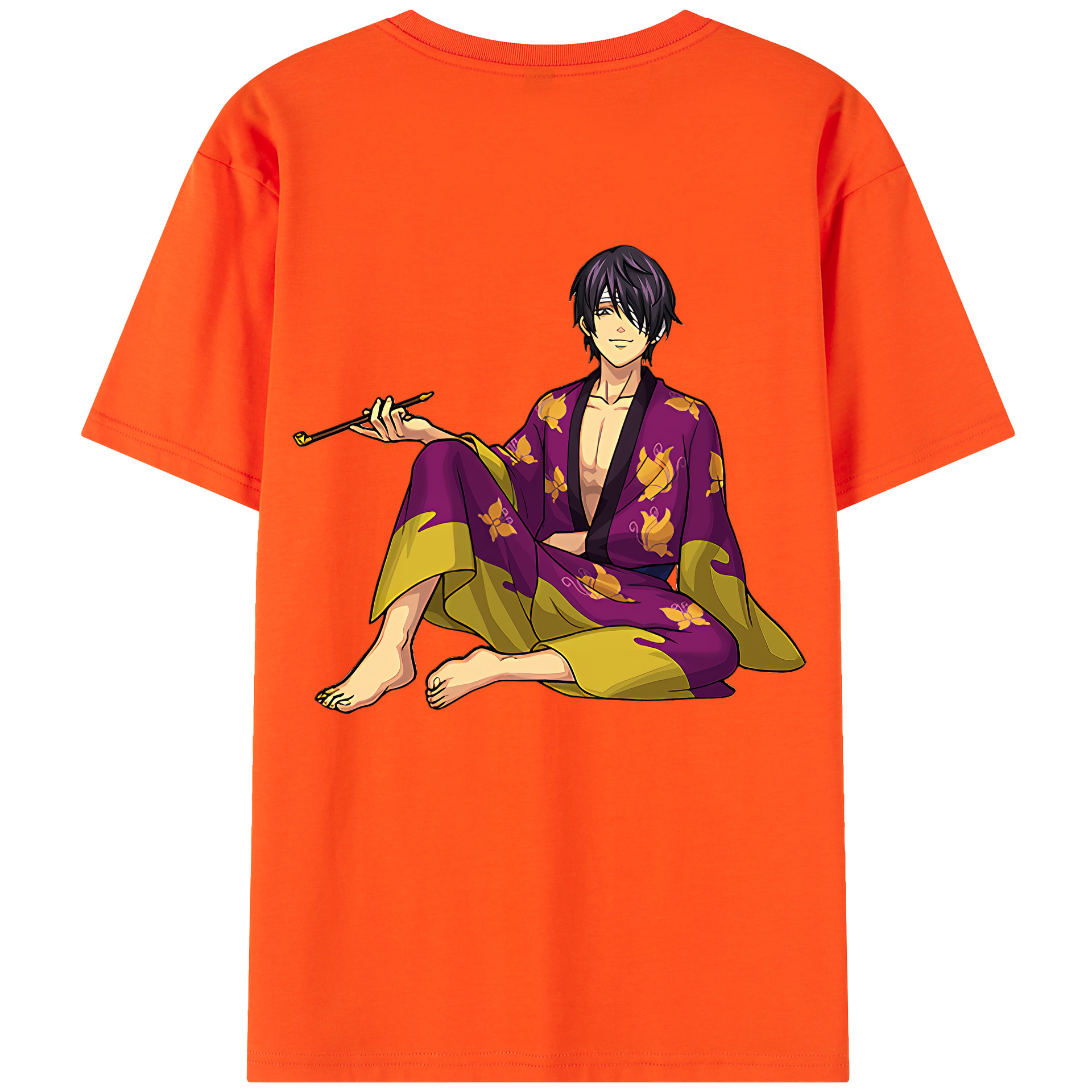 （画像用） ぎんたま 坂田銀時（さかたぎんとき） 神楽 志村新八（しむら しんぱち） GINTAMA Sakata Gintoki Kagura Shimura Shinpachi 綿100％半袖Tシャツ（背面プリント）